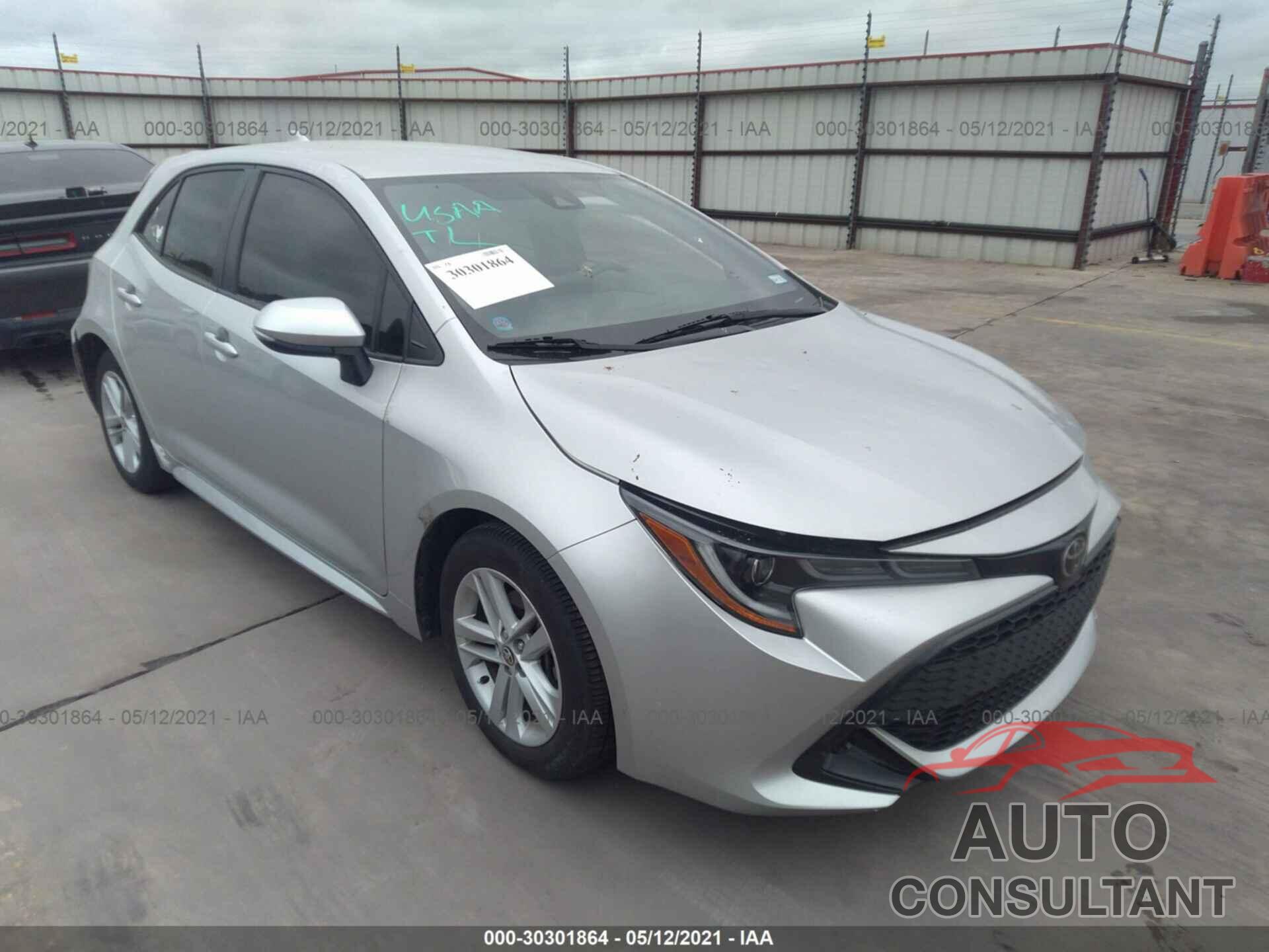 TOYOTA COROLLA HATCHBACK 2019 - JTNK4RBE0K3010891