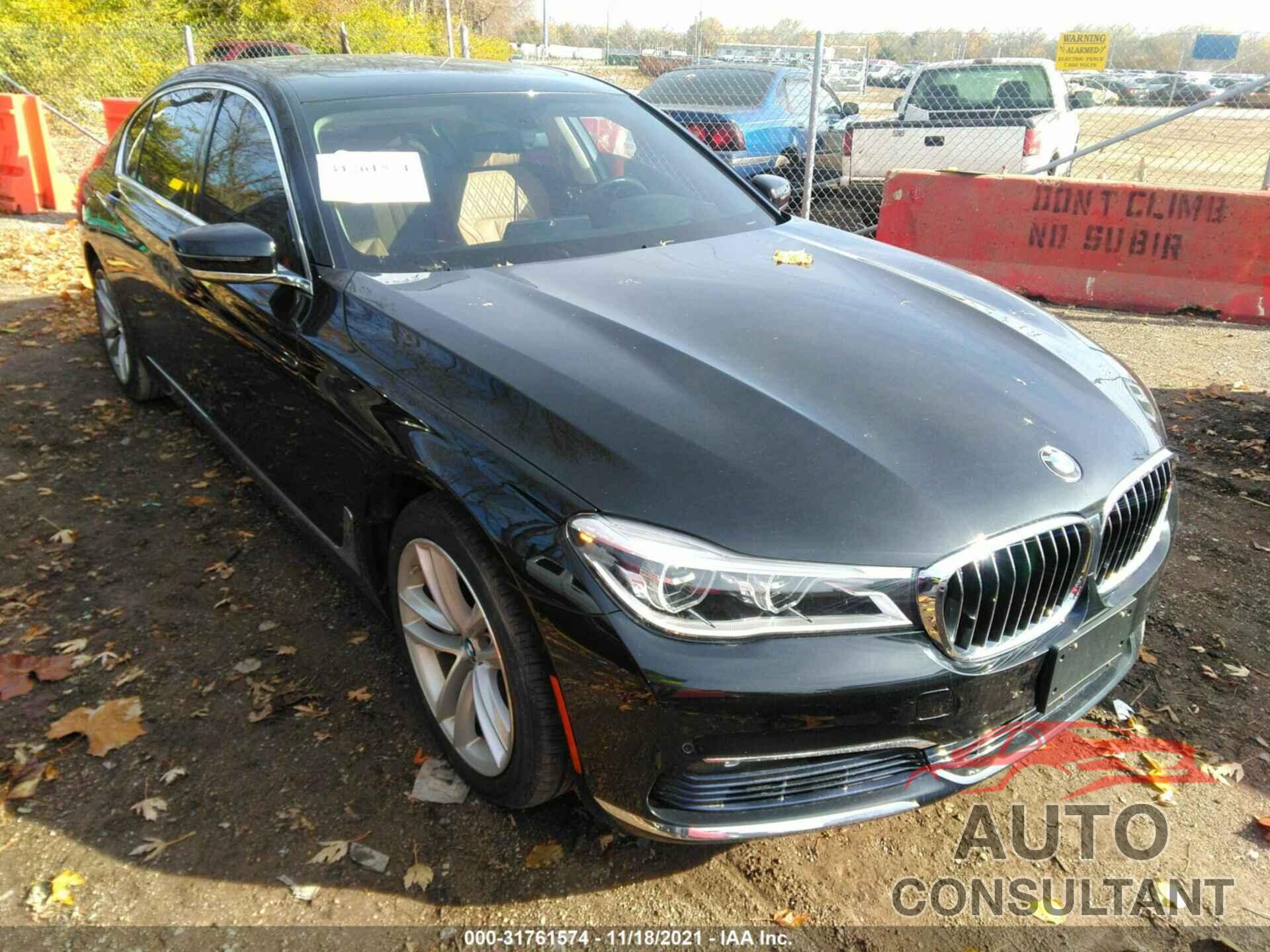 BMW 7 SERIES 2016 - WBA7F2C59GG417227