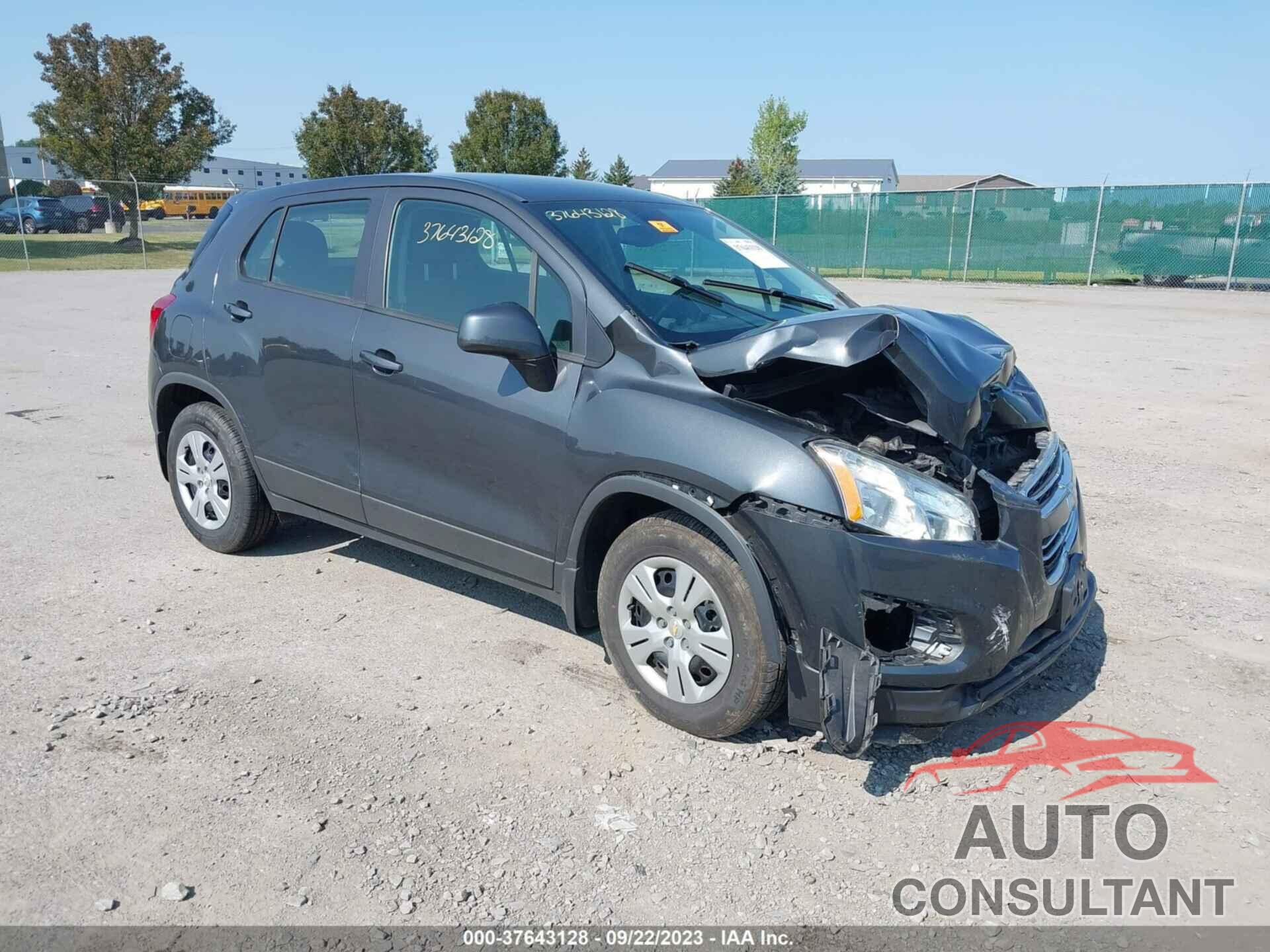 CHEVROLET TRAX 2016 - 3GNCJKSB3GL153304