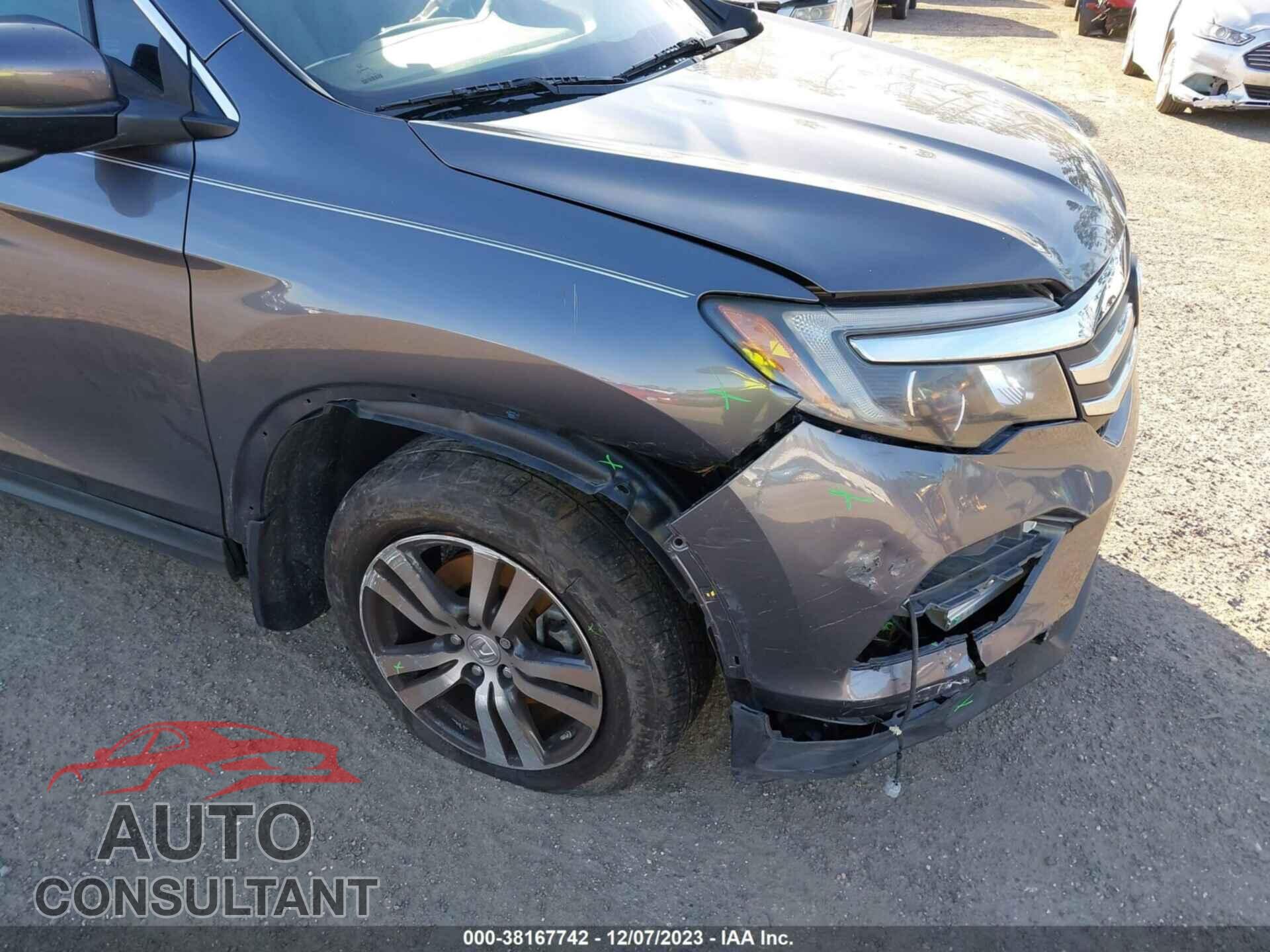 HONDA PILOT 2017 - 5FNYF5H55HB001009