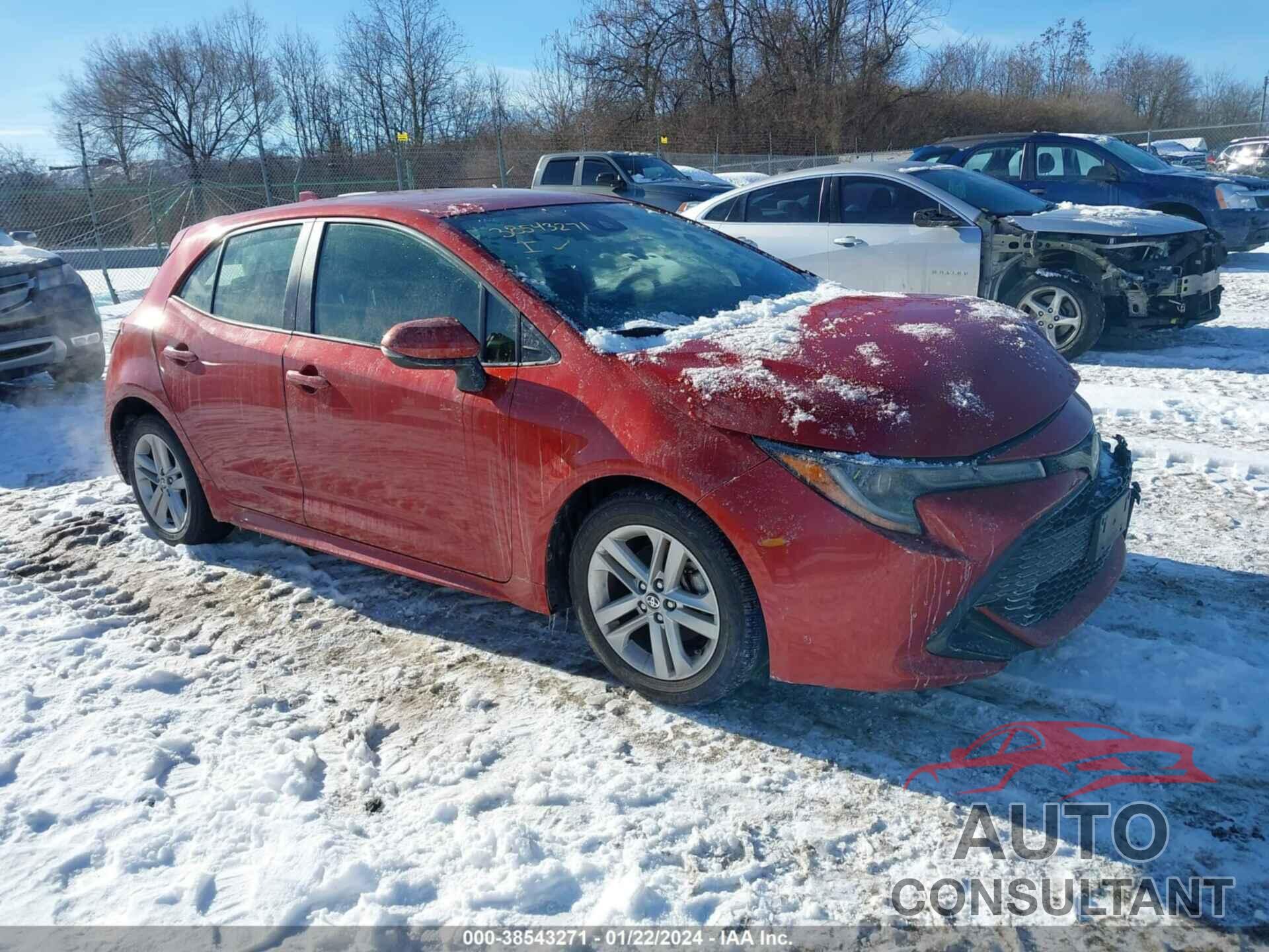 TOYOTA COROLLA 2019 - JTNK4RBE5K3023491