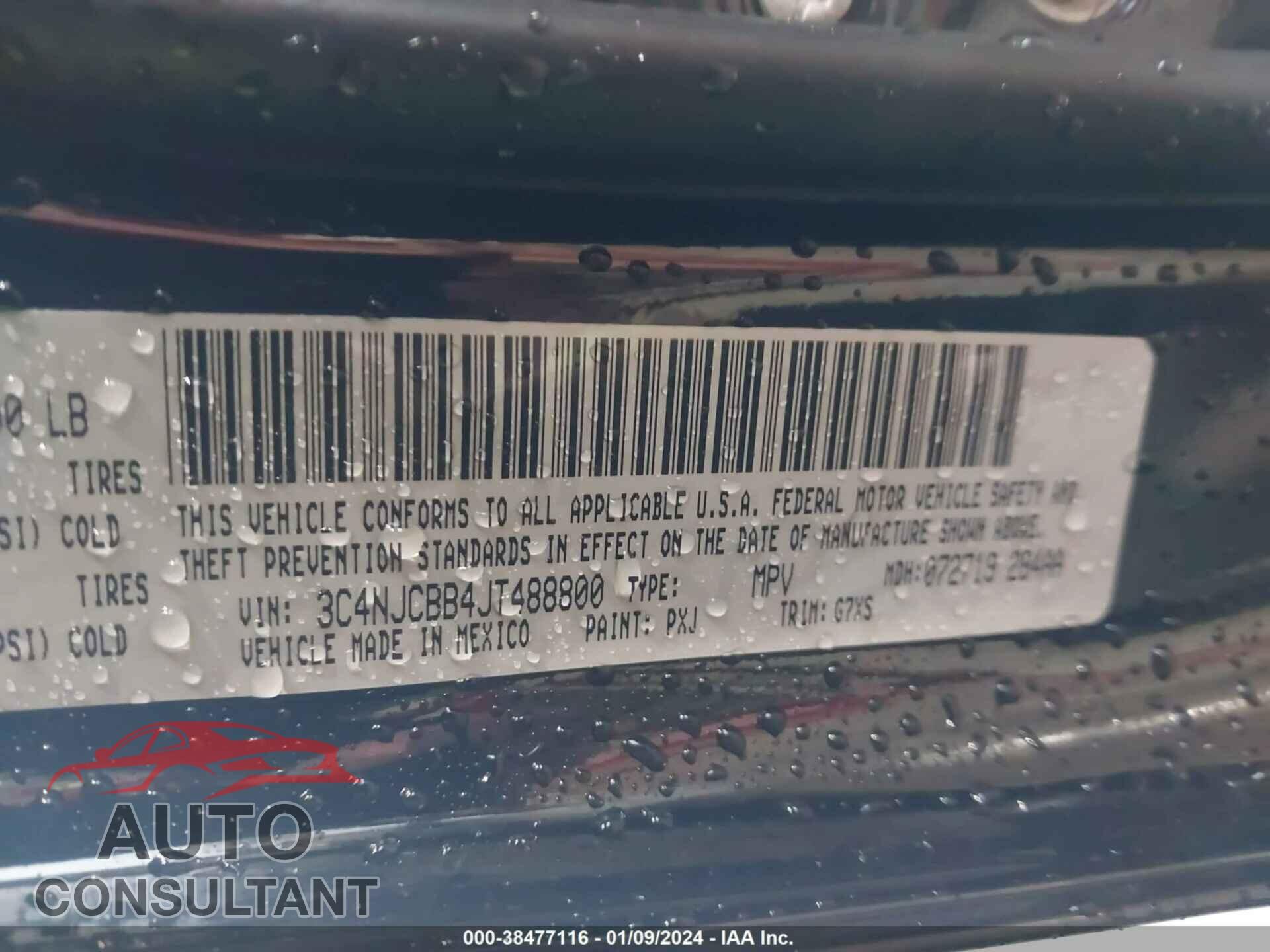 JEEP COMPASS 2018 - 3C4NJCBB4JT488800