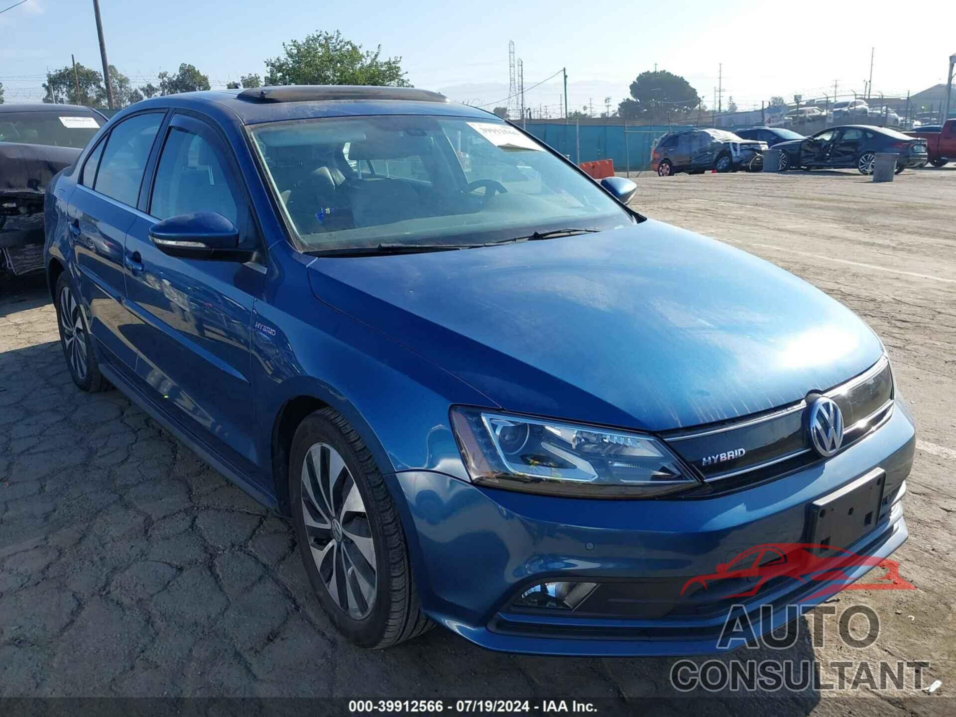 VOLKSWAGEN JETTA HYBRID 2016 - 3VW637AJ3GM361616