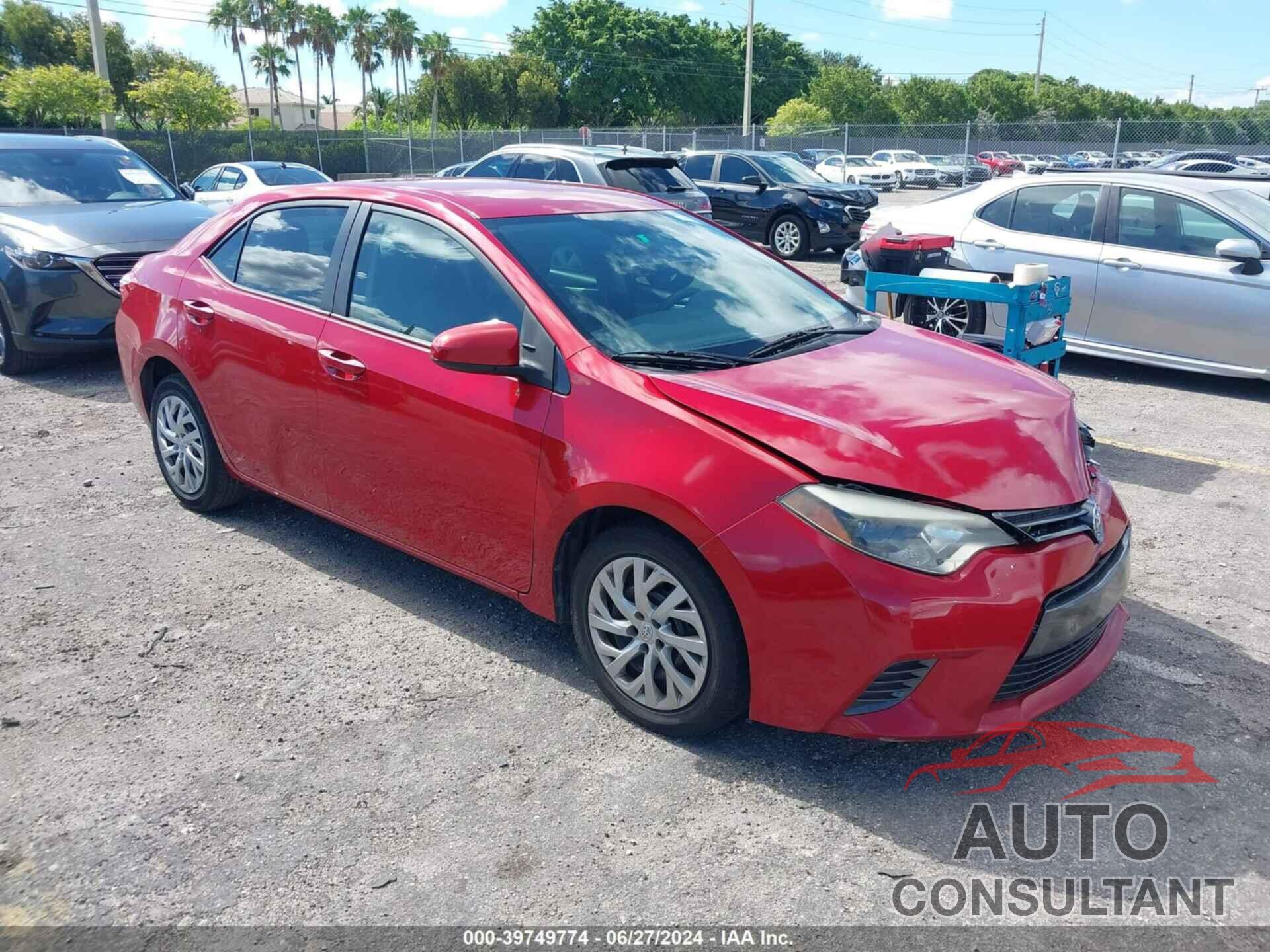 TOYOTA COROLLA 2016 - 2T1BURHE7GC653443