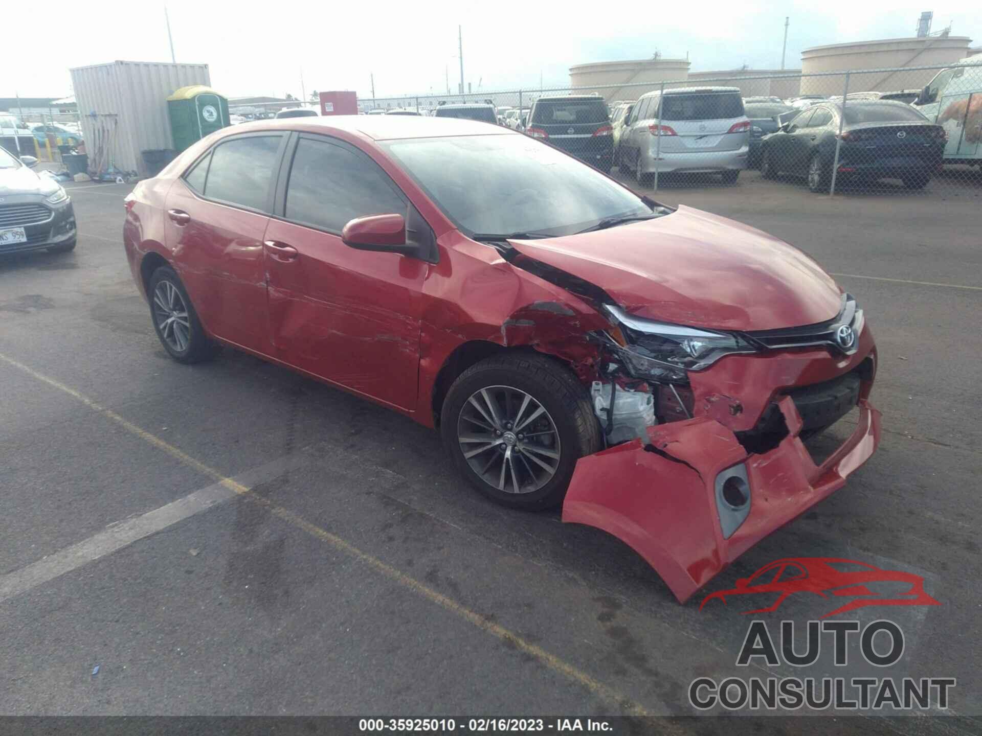 TOYOTA COROLLA 2016 - 5YFBURHE9GP489547