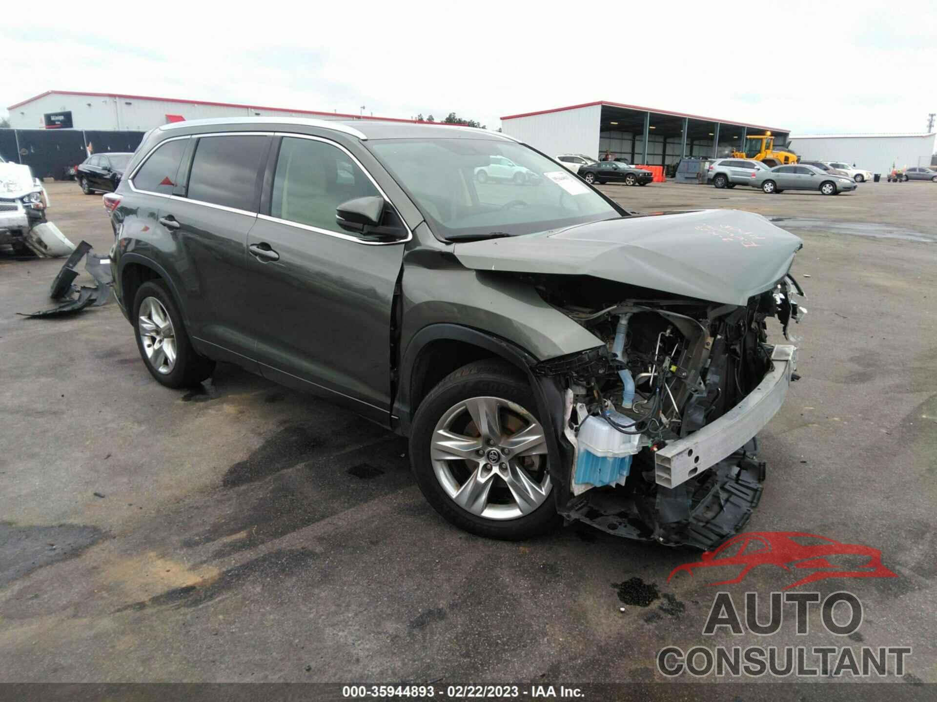 TOYOTA HIGHLANDER 2016 - 5TDYKRFH9GS185834