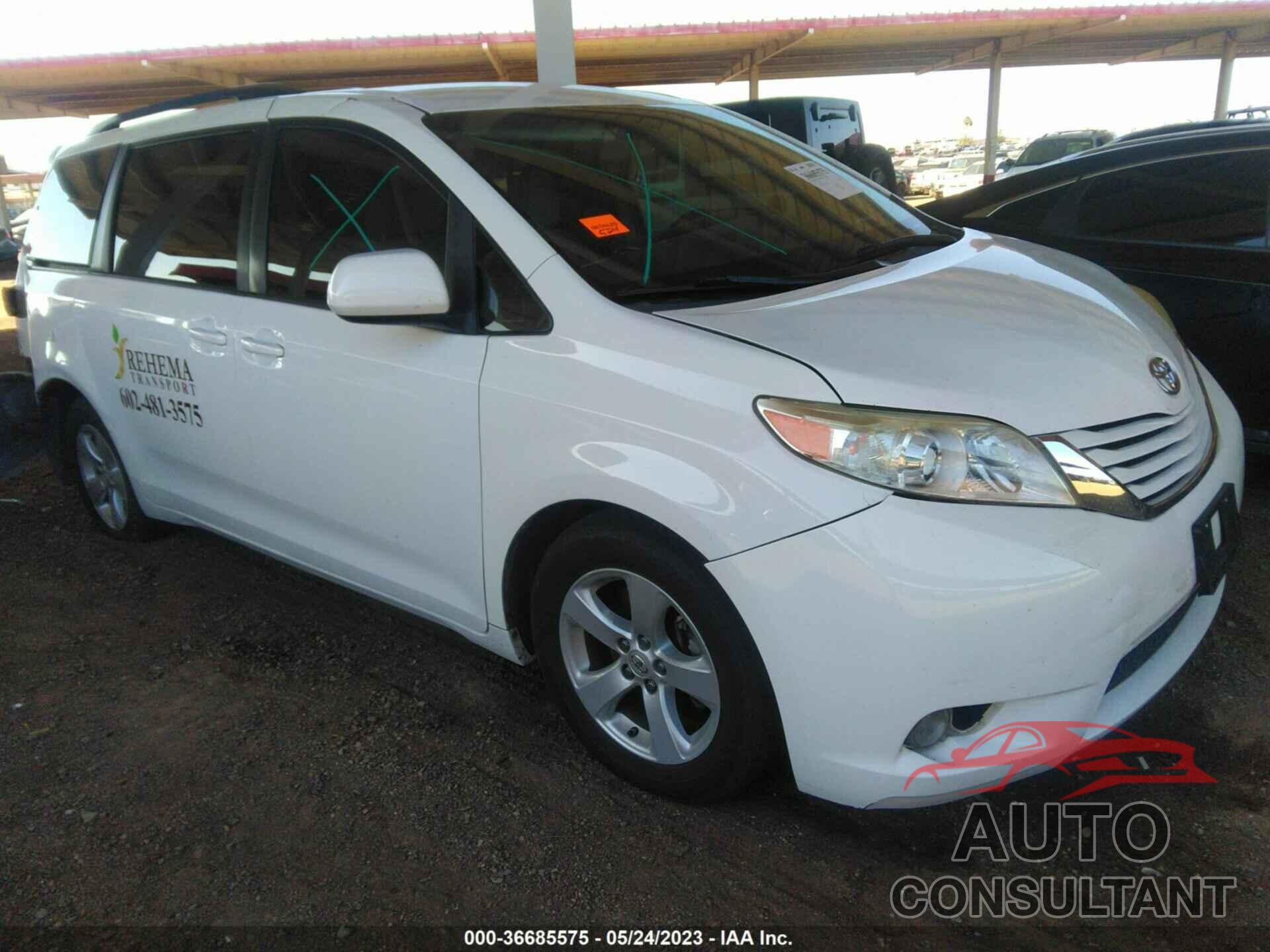 TOYOTA SIENNA 2015 - 5TDKK3DC7FS582967