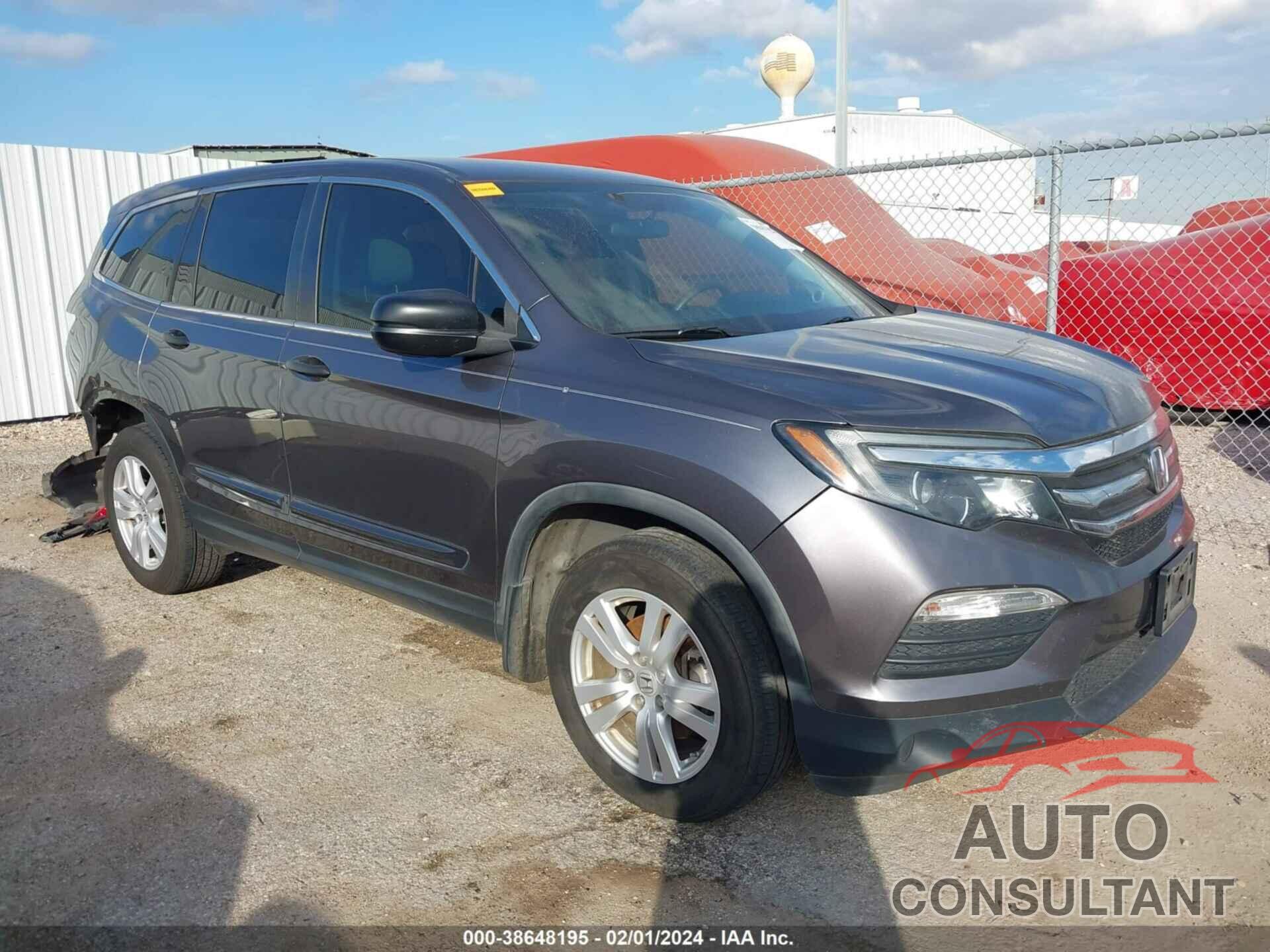 HONDA PILOT 2017 - 5FNYF5H17HB041301