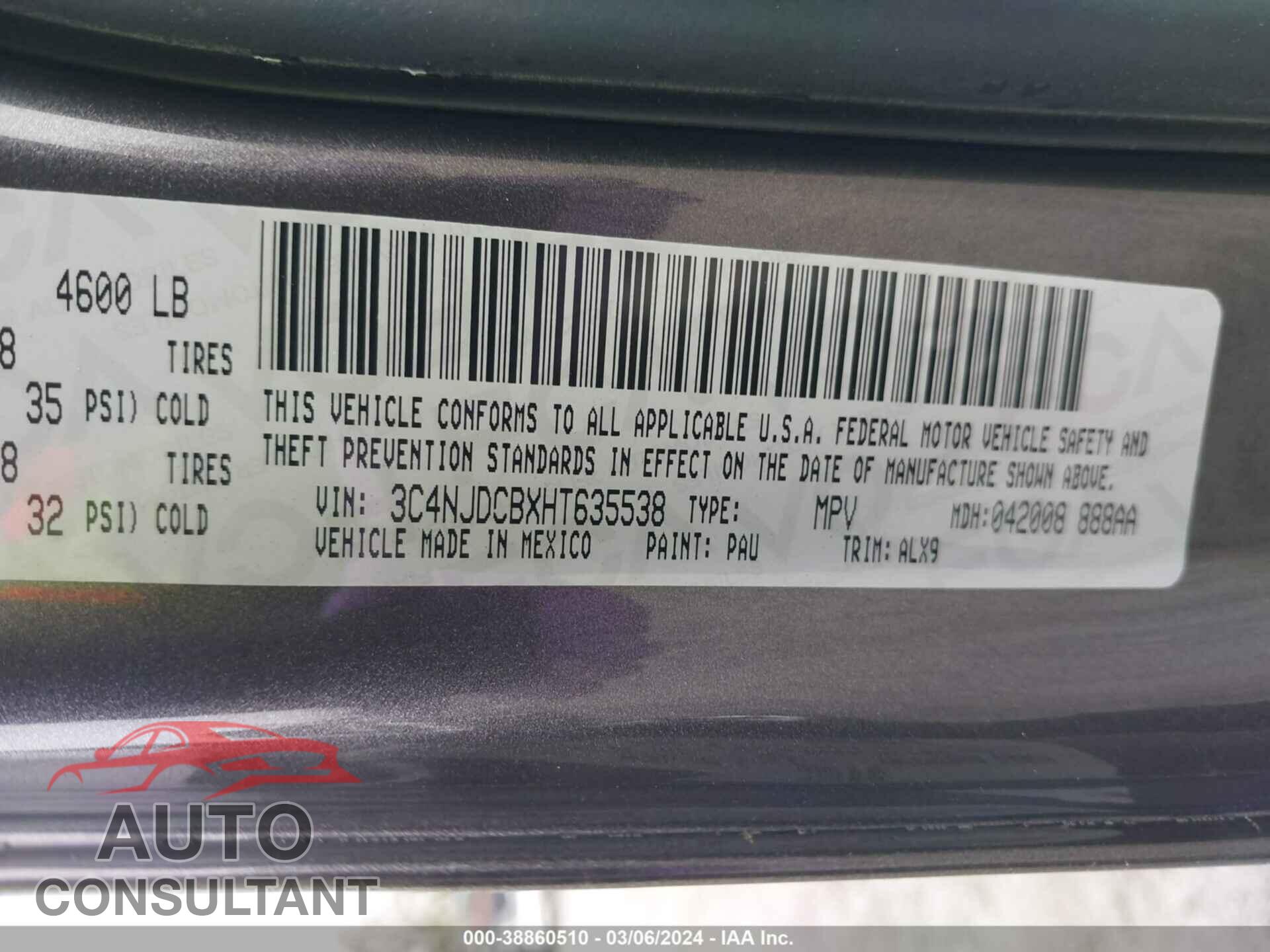 JEEP NEW COMPASS 2017 - 3C4NJDCBXHT635538