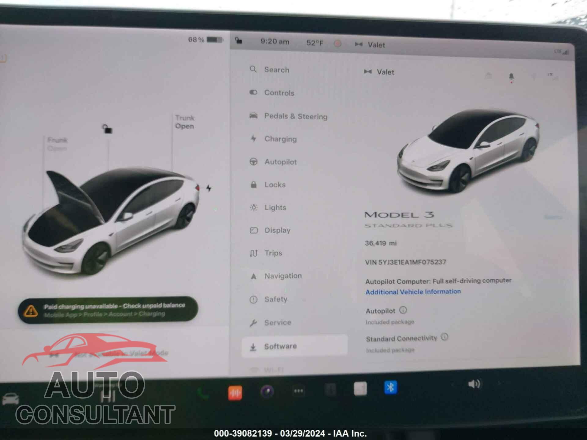 TESLA MODEL 3 2021 - 5YJ3E1EA1MF075237