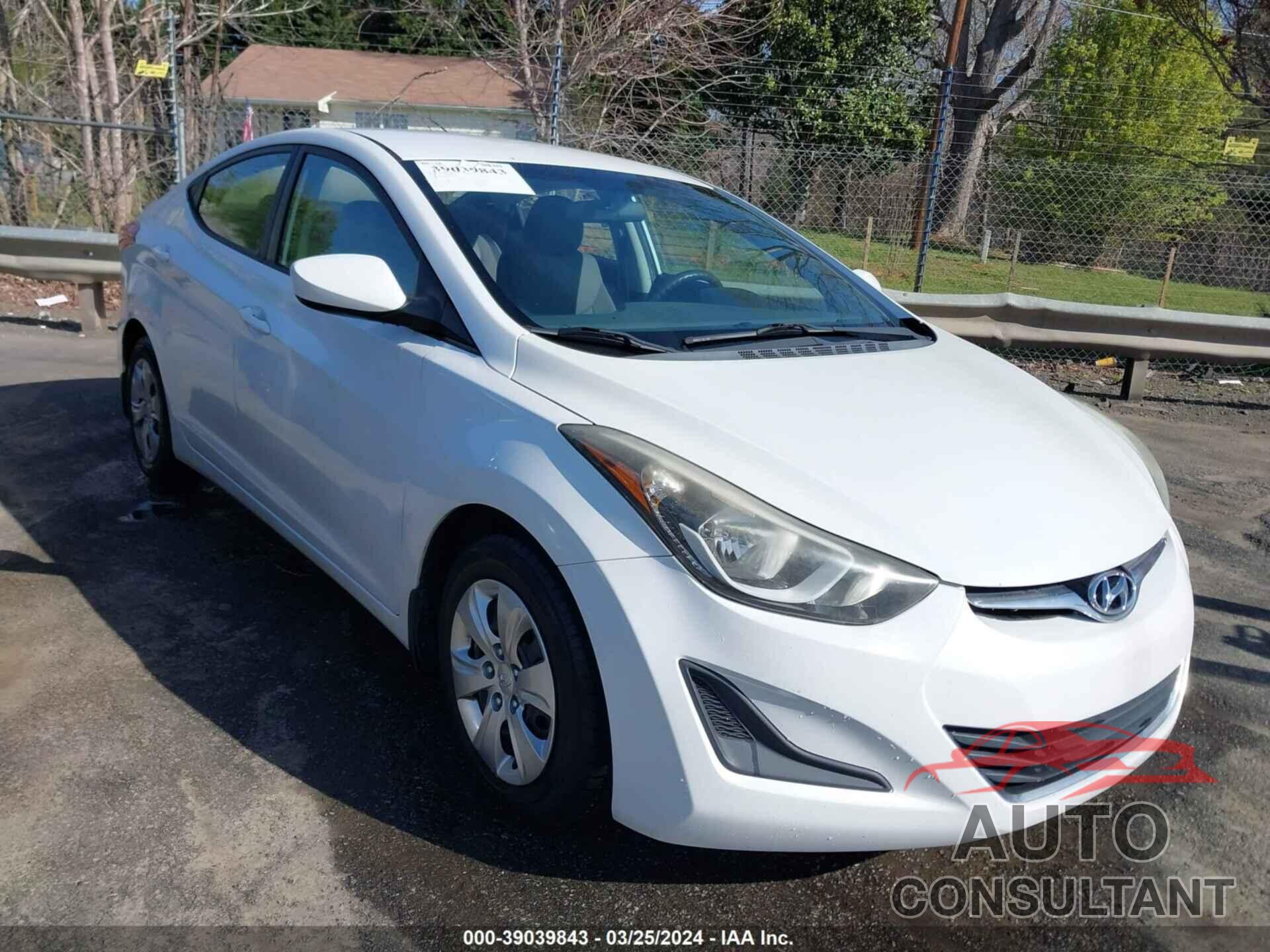 HYUNDAI ELANTRA 2016 - 5NPDH4AE6GH666076