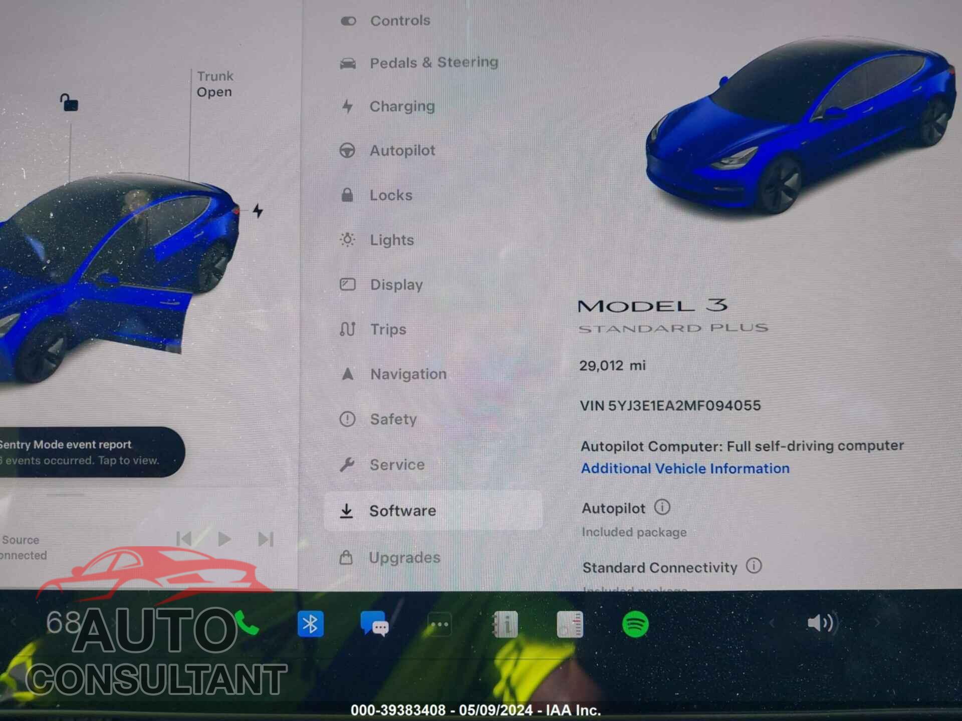 TESLA MODEL 3 2021 - 5YJ3E1EA2MF094055