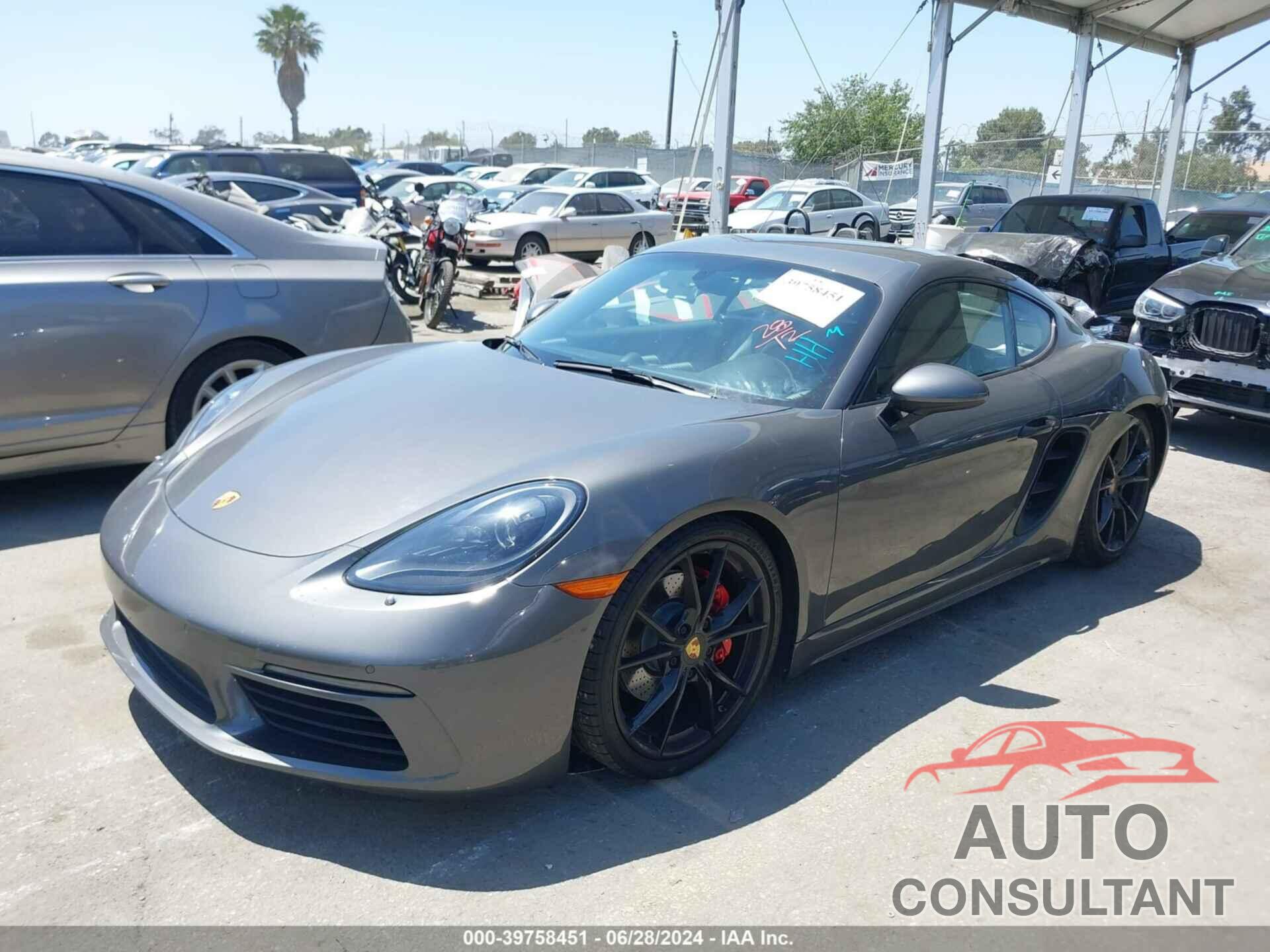 PORSCHE 718 CAYMAN 2019 - WP0AA2A8XKS260625