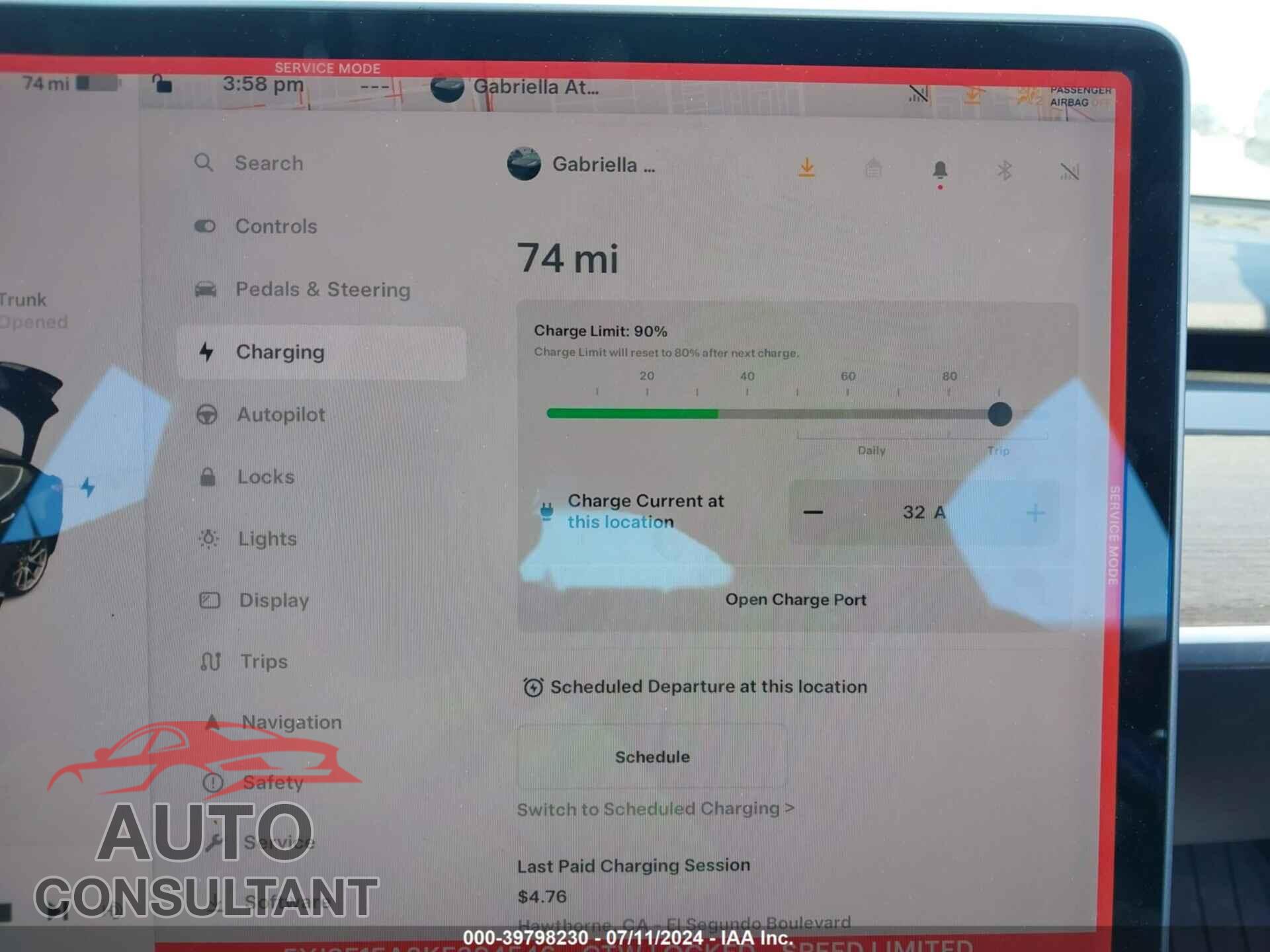 TESLA MODEL 3 2019 - 5YJ3E1EA3KF304546