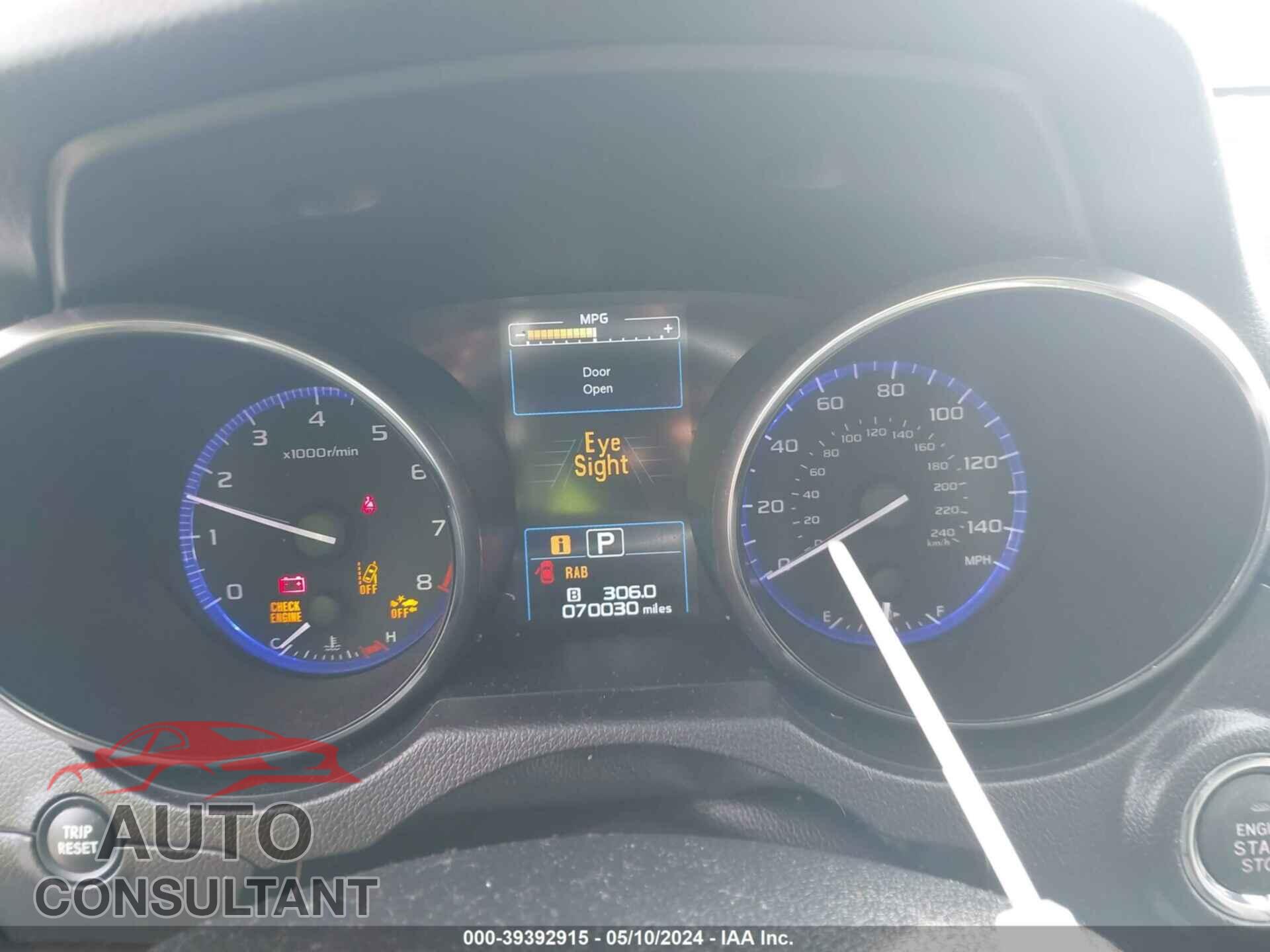 SUBARU OUTBACK 2017 - 4S4BSANC6H3365140