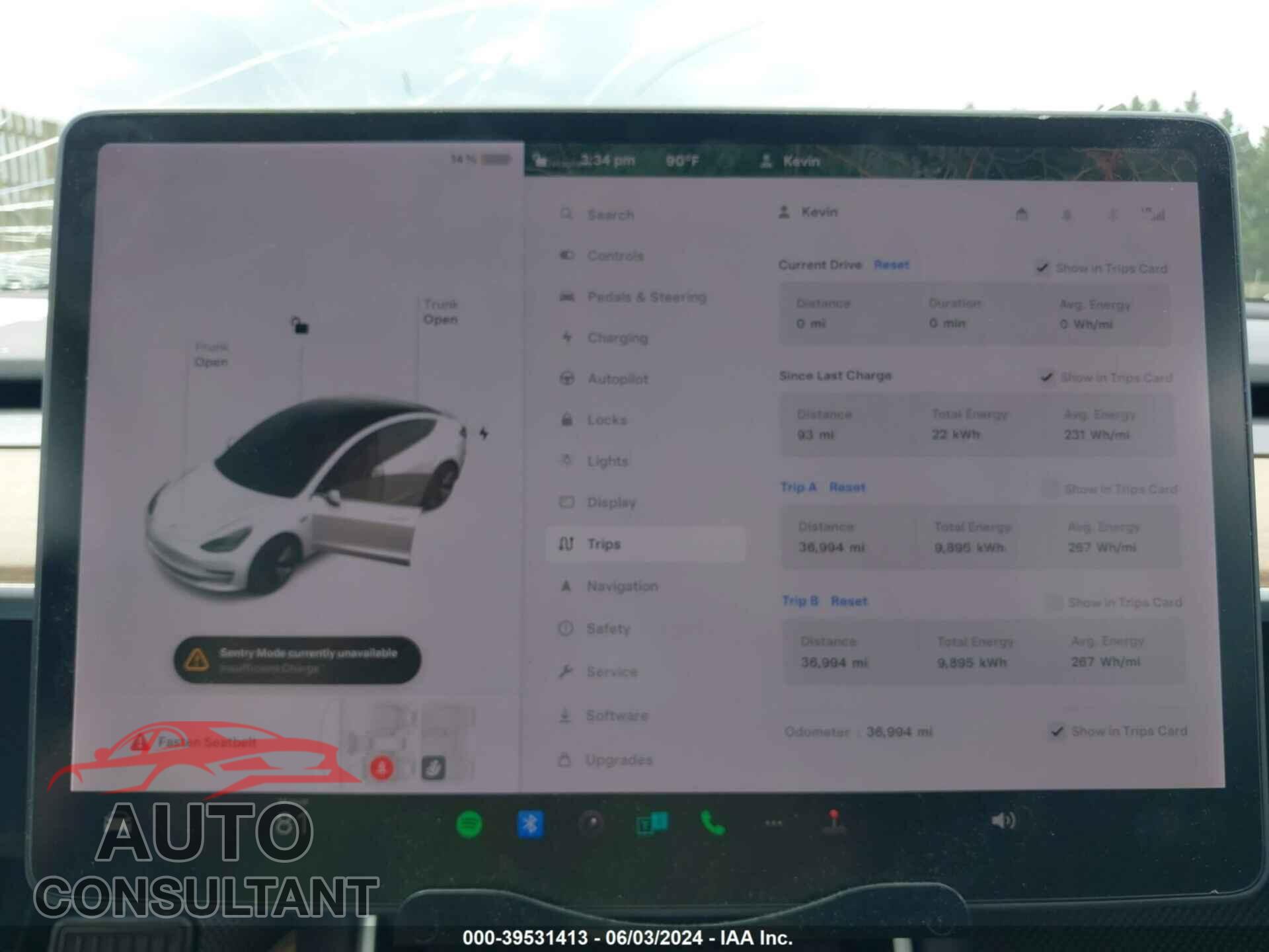 TESLA MODEL 3 2020 - 5YJ3E1EB6LF735246