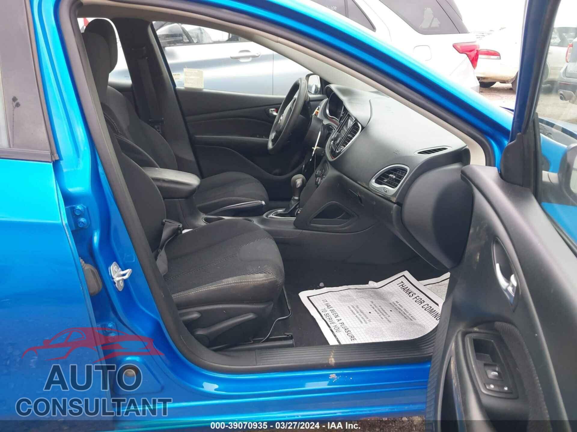 DODGE DART 2016 - 1C3CDFBB5GD653210