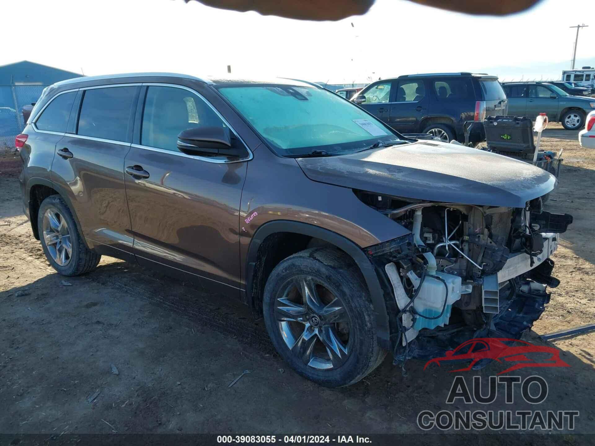 TOYOTA HIGHLANDER 2019 - 5TDDZRFH8KS986970