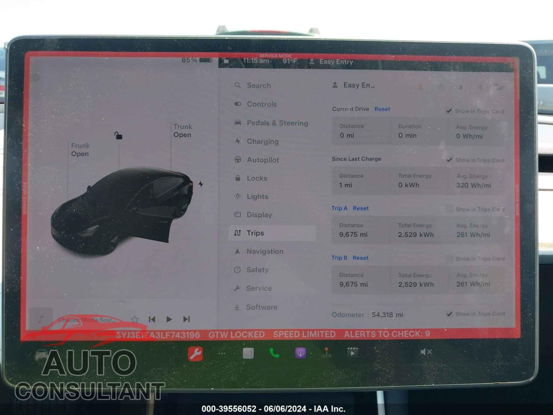 TESLA MODEL 3 2020 - 5YJ3E1EA3LF743196