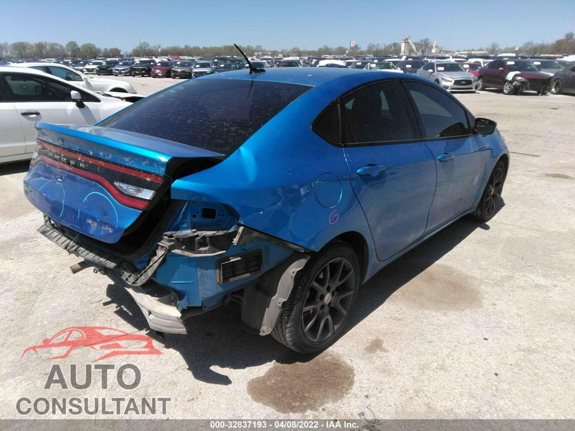 DODGE DART 2016 - 1C3CDFBB4GD565166