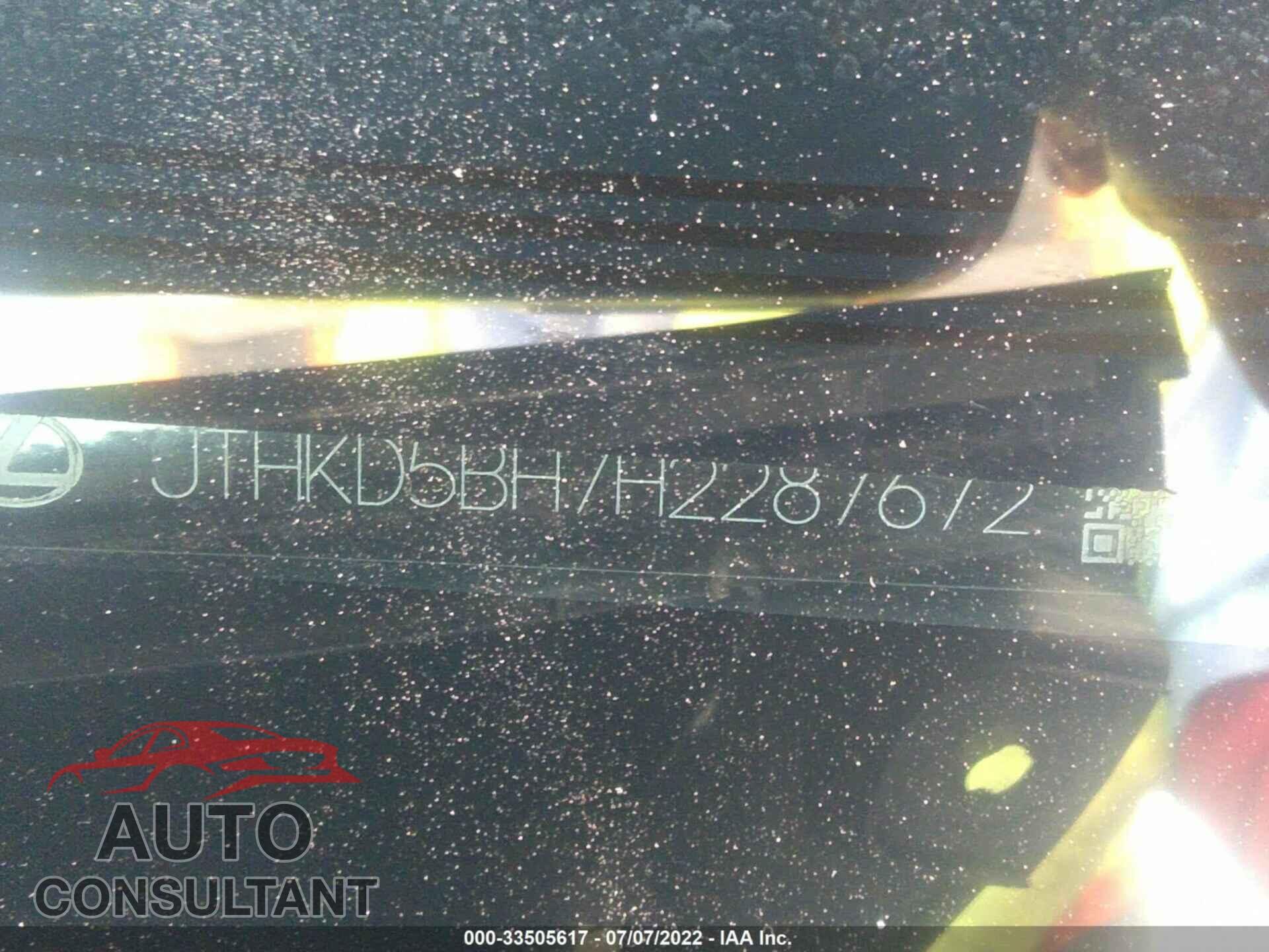 LEXUS CT 2017 - JTHKD5BH7H2287672