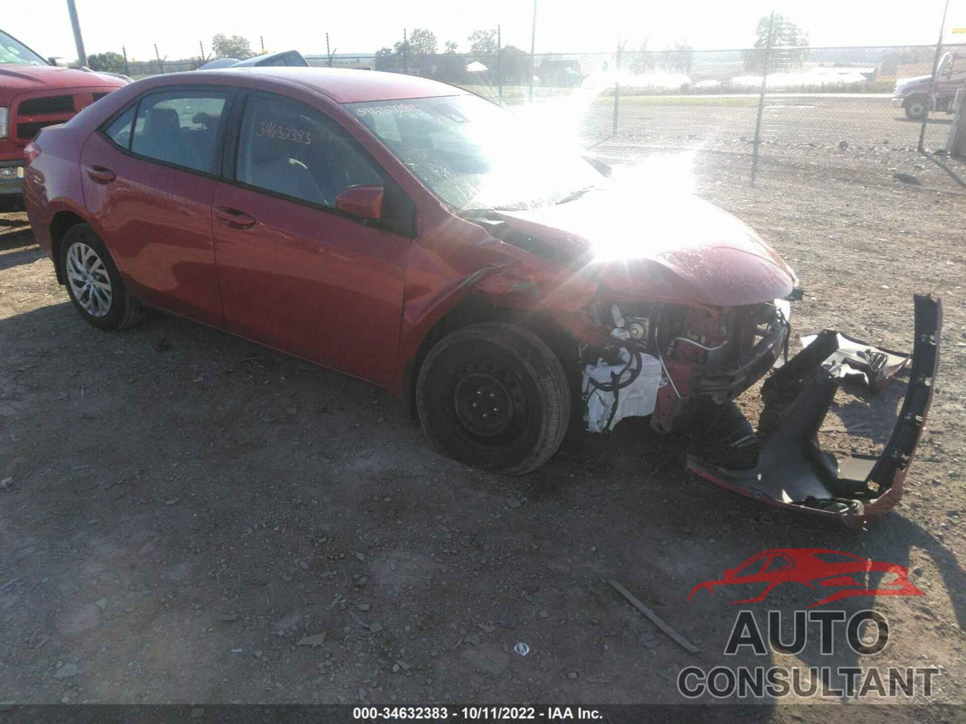 TOYOTA COROLLA 2017 - 2T1BURHE4HC921172