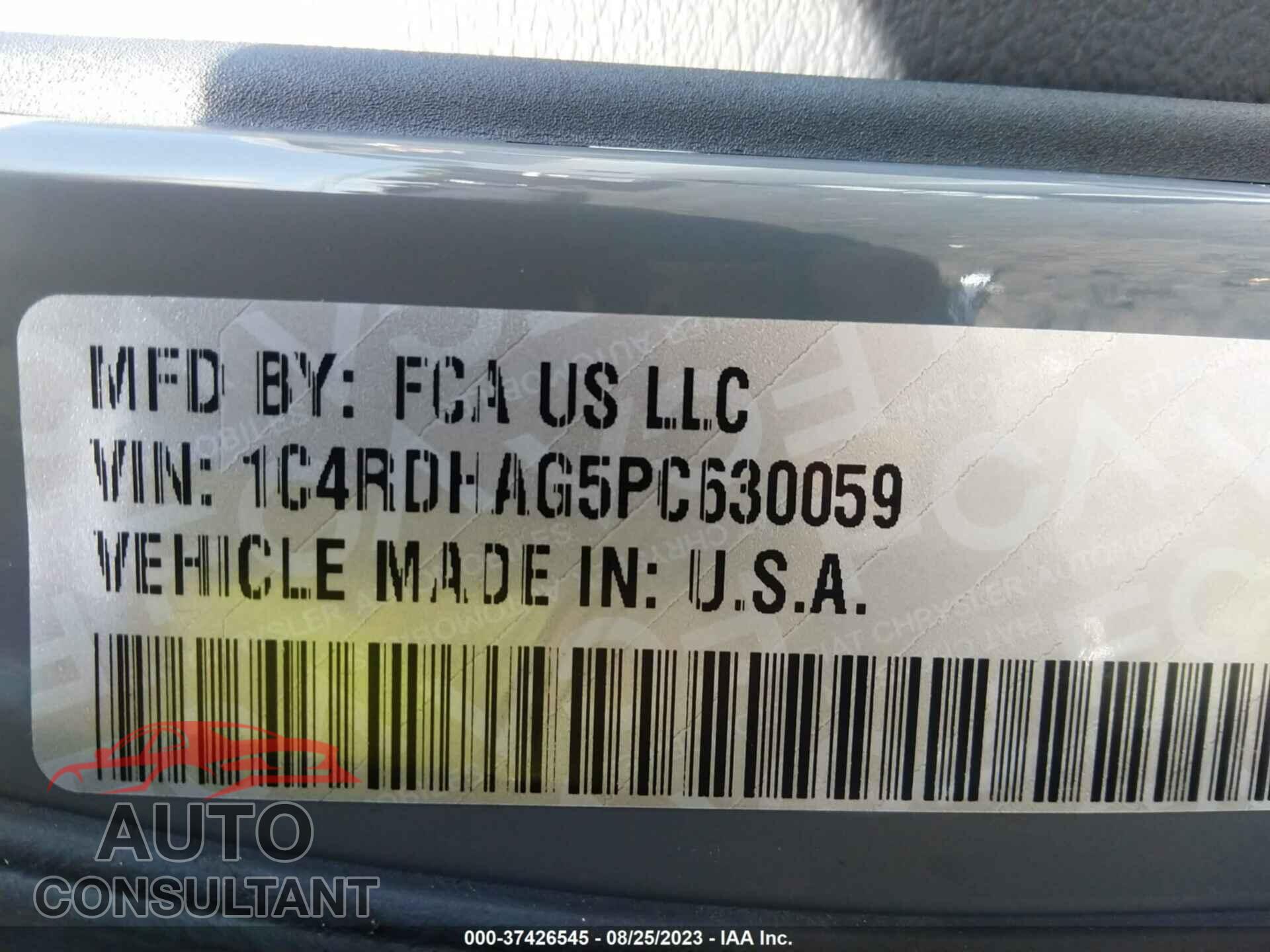 DODGE DURANGO 2023 - 1C4RDHAG5PC630059
