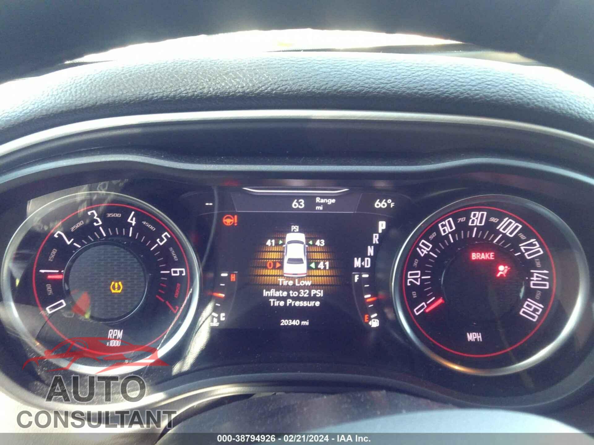 DODGE CHALLENGER 2021 - 2C3CDZAG6MH607124