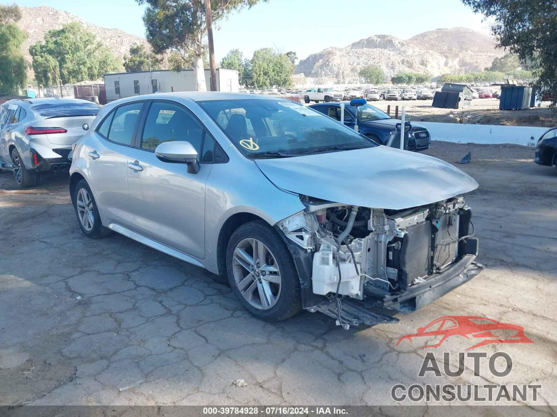 TOYOTA COROLLA 2020 - JTND4RBE0L3076416