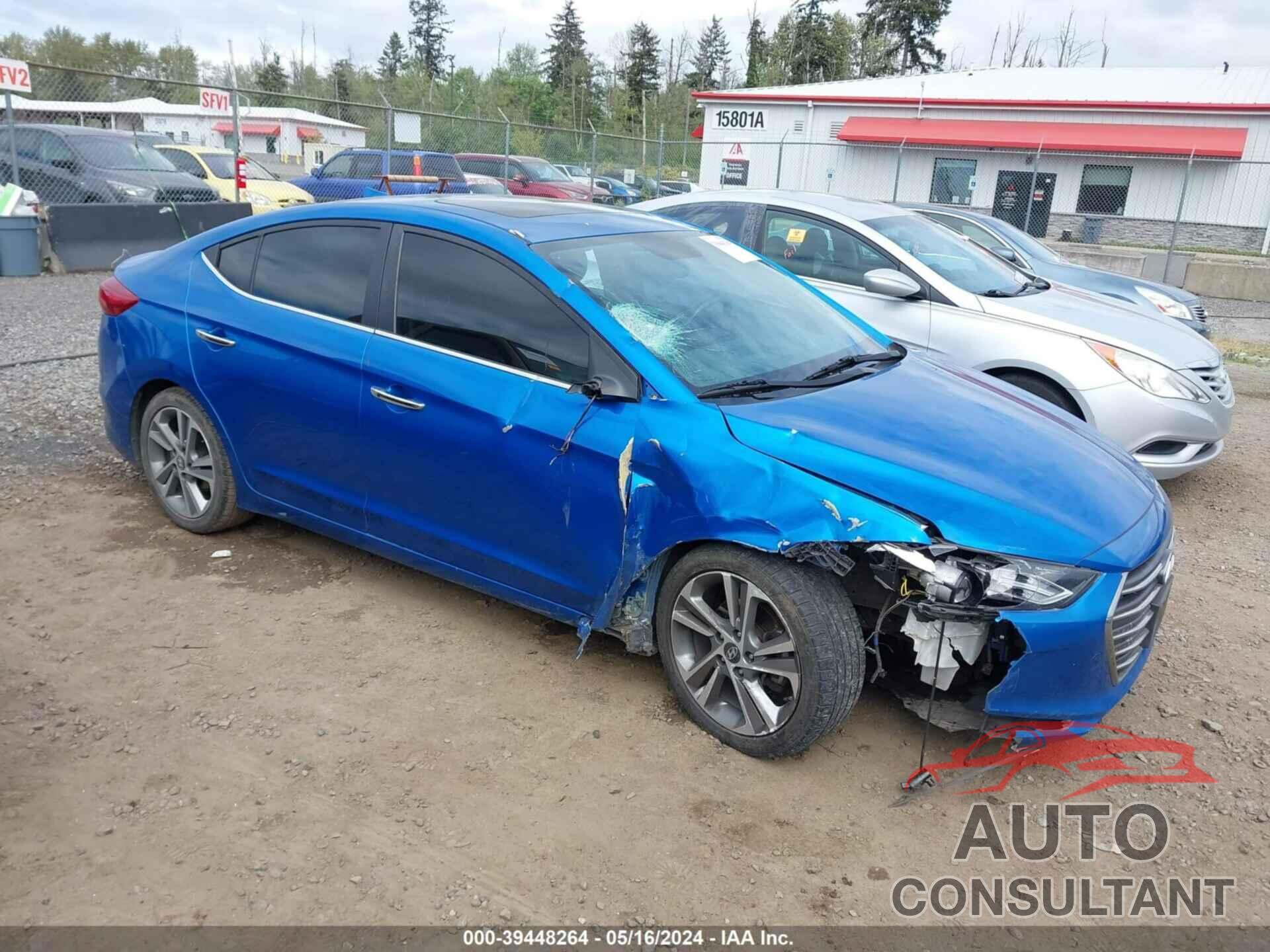 HYUNDAI ELANTRA 2017 - KMHD84LF9HU127458