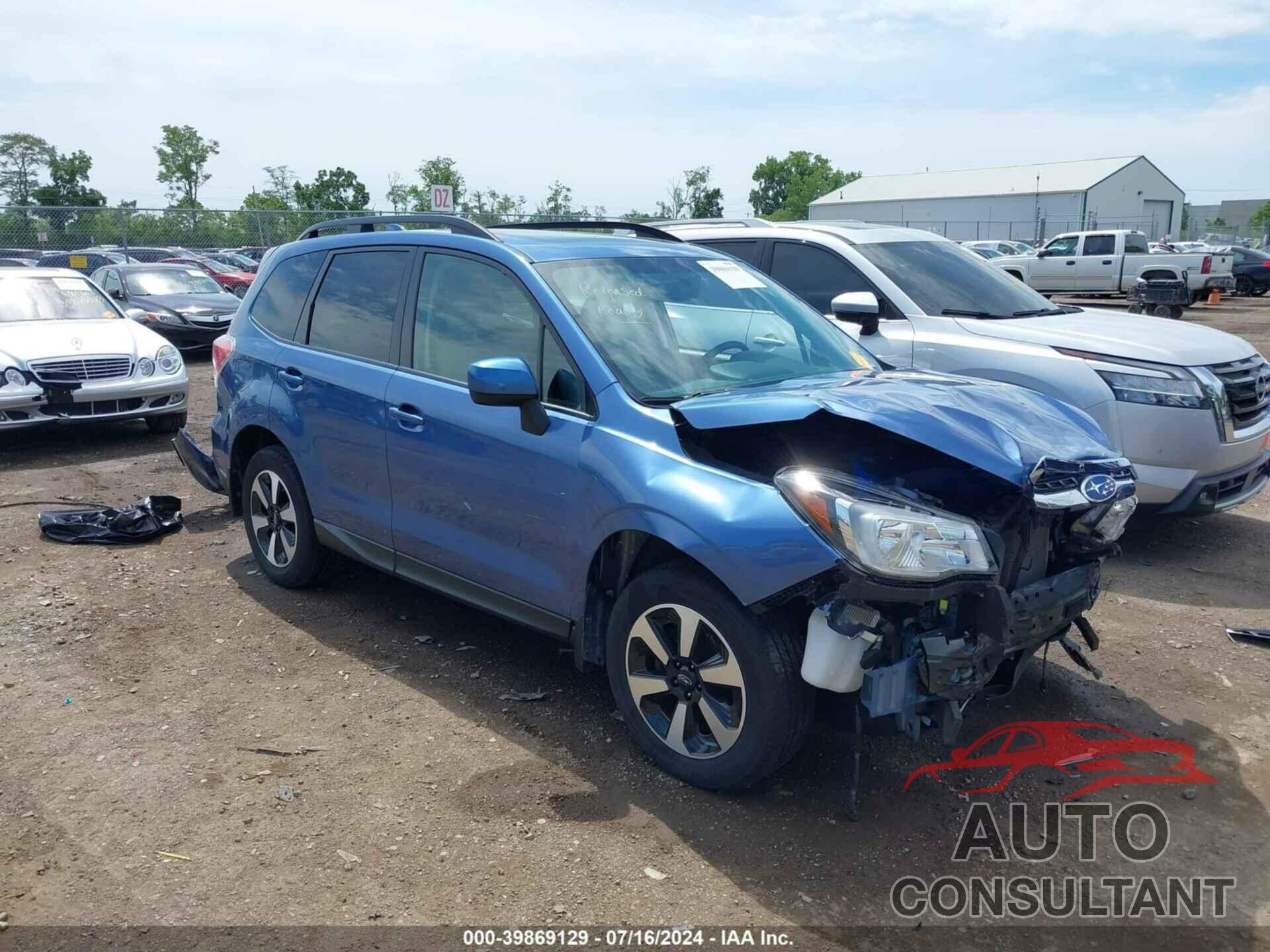 SUBARU FORESTER 2018 - JF2SJAGC0JH600775