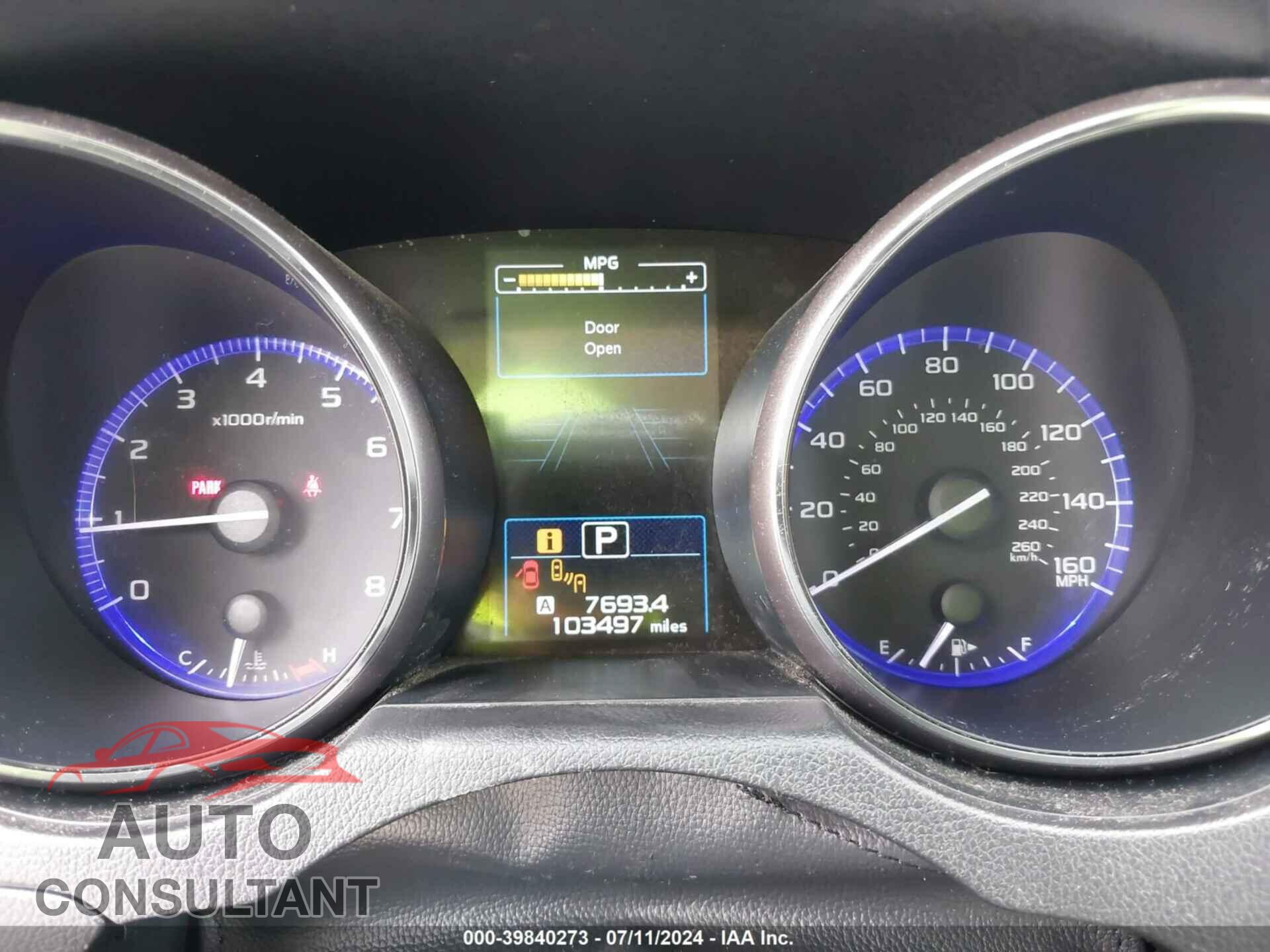 SUBARU OUTBACK 2016 - 4S4BSENCXG3244617