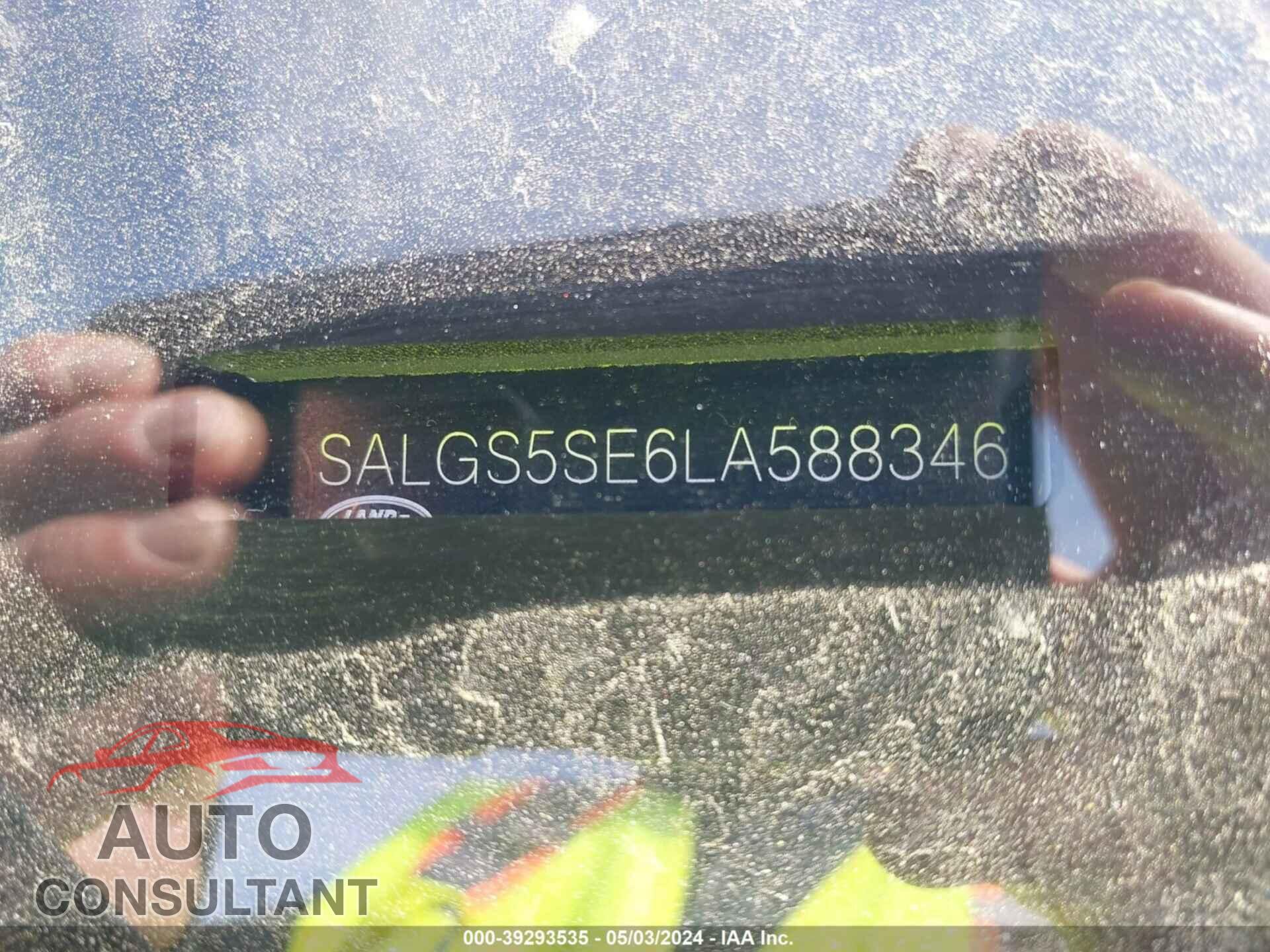 LAND ROVER RANGE ROVER 2020 - SALGS5SE6LA588346