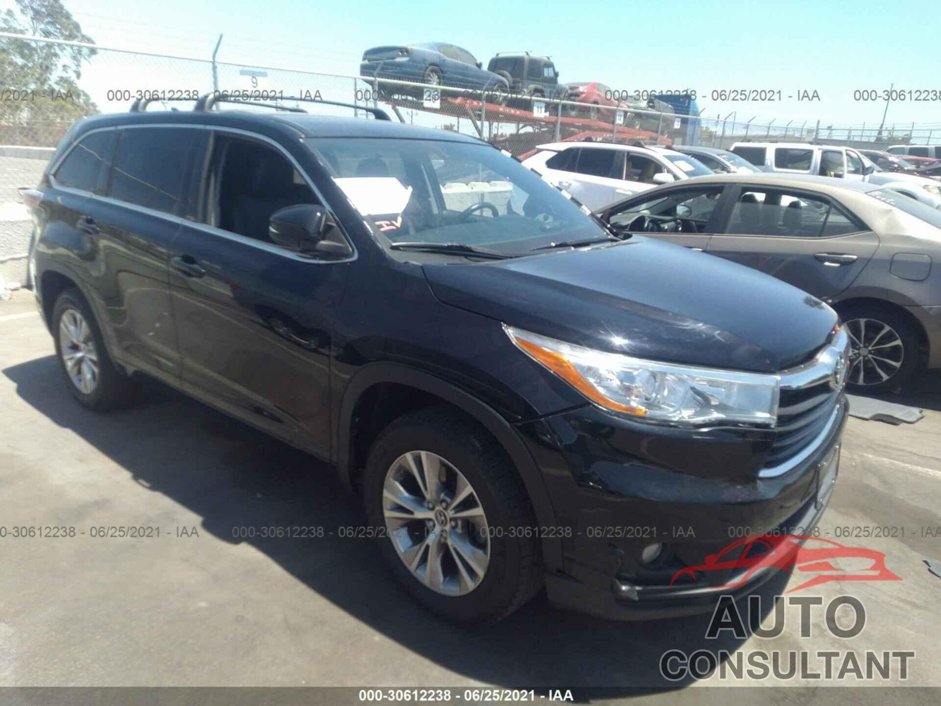 TOYOTA HIGHLANDER 2016 - 5TDZKRFH3GS183811