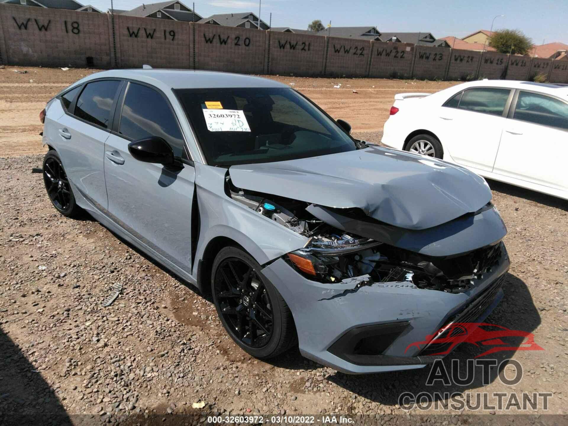 HONDA CIVIC HATCHBACK 2022 - 19XFL2H87NE000423
