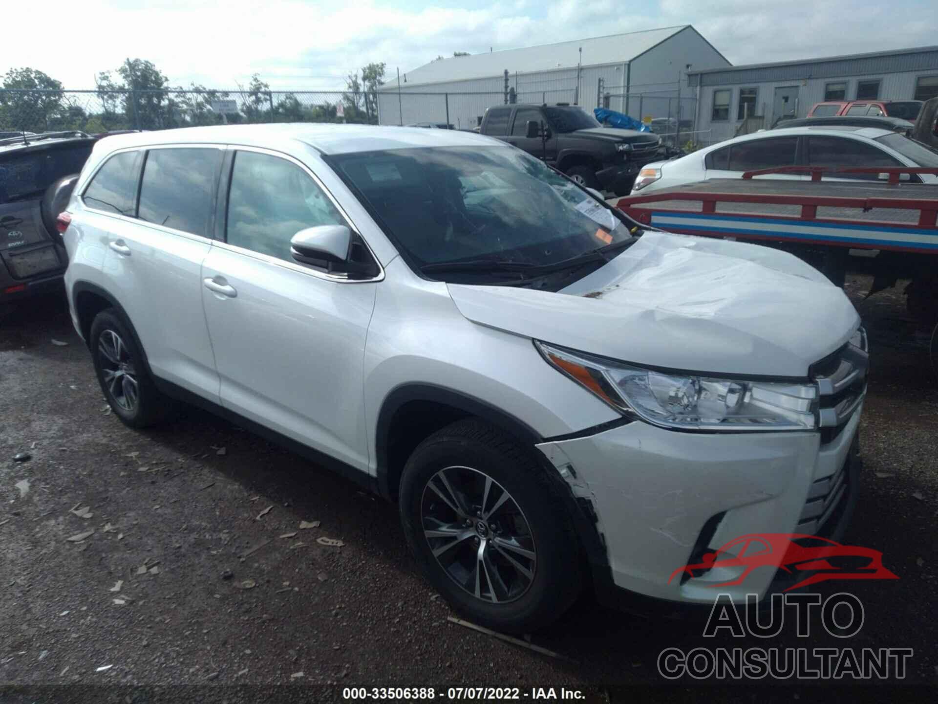 TOYOTA HIGHLANDER 2019 - 5TDZARFH6KS054361
