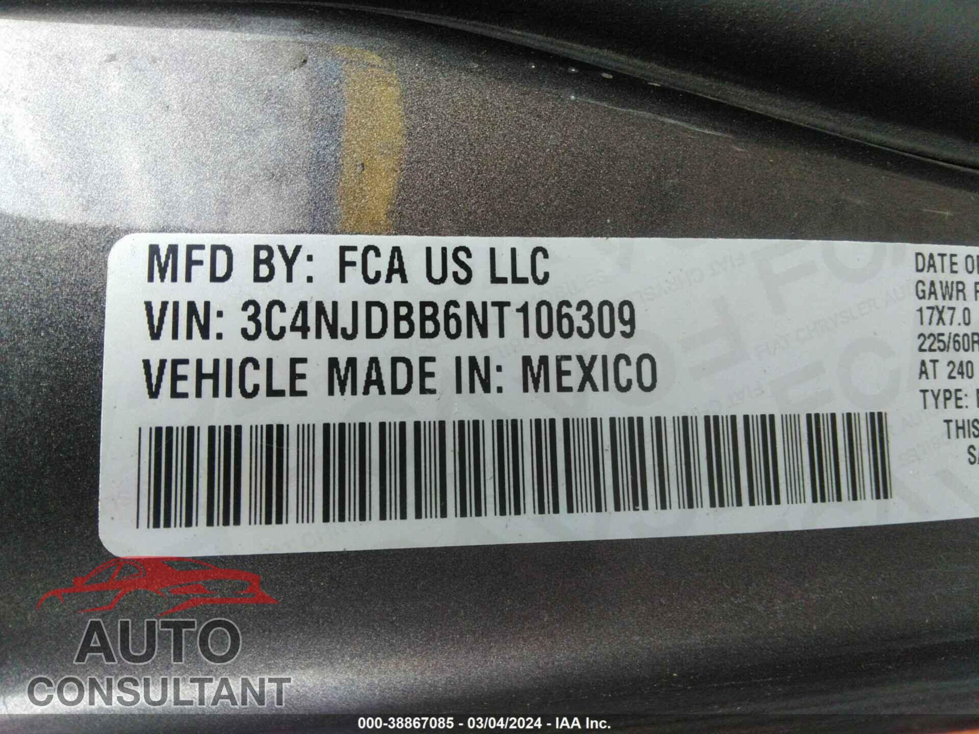 JEEP COMPASS 2022 - 3C4NJDBB6NT106309