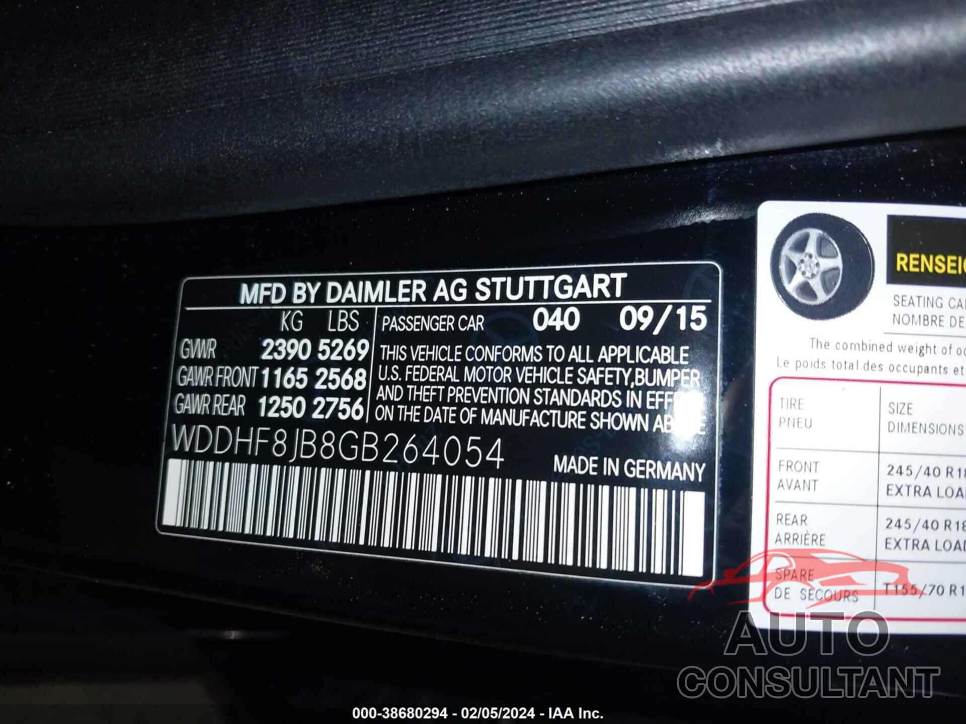 MERCEDES-BENZ E 350 2016 - WDDHF8JB8GB264054