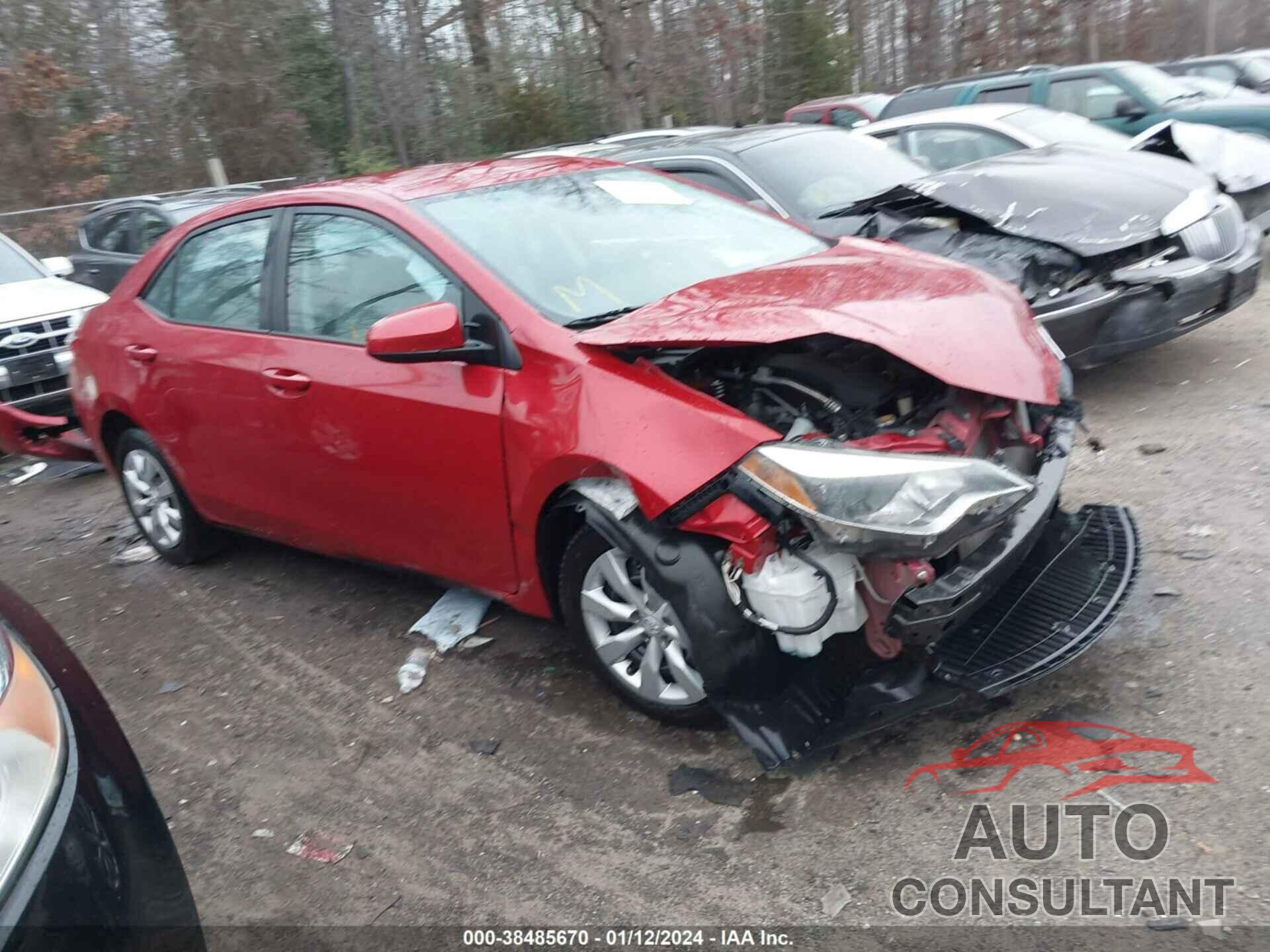 TOYOTA COROLLA 2016 - 5YFBURHE7GP526496