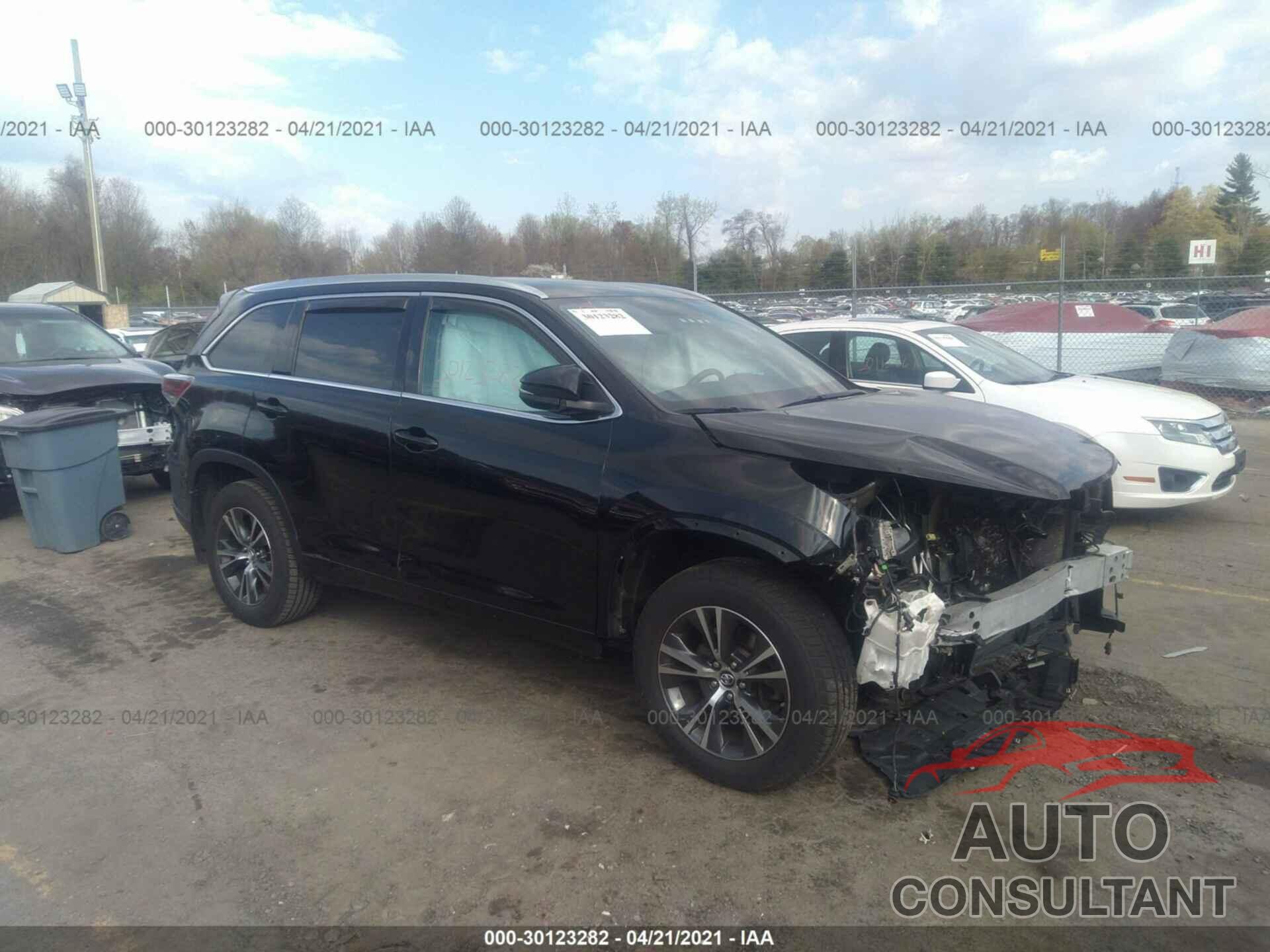 TOYOTA HIGHLANDER 2016 - 5TDJKRFH9GS346376