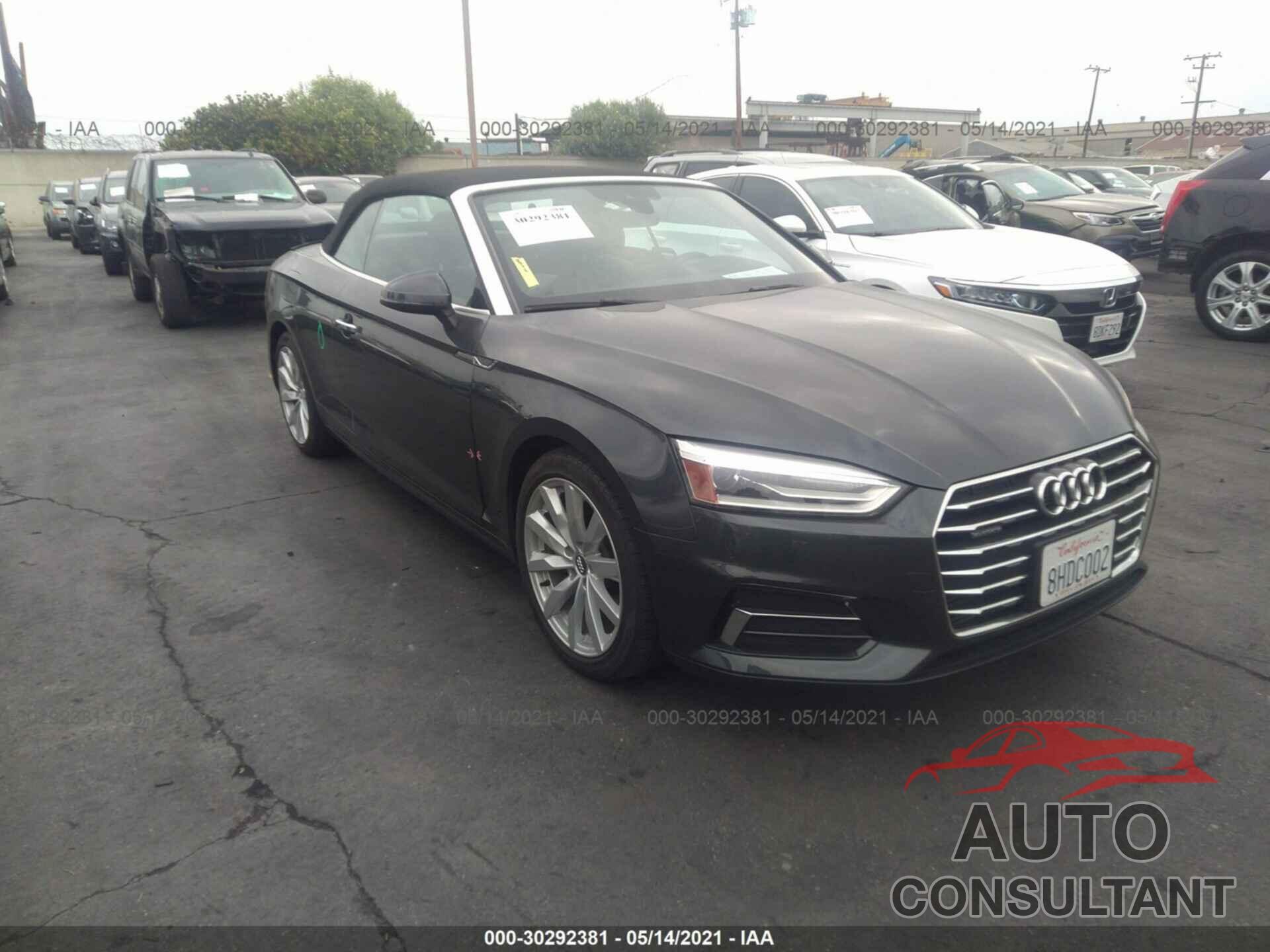 AUDI A5 CABRIOLET 2018 - WAUWNGF58JN016018