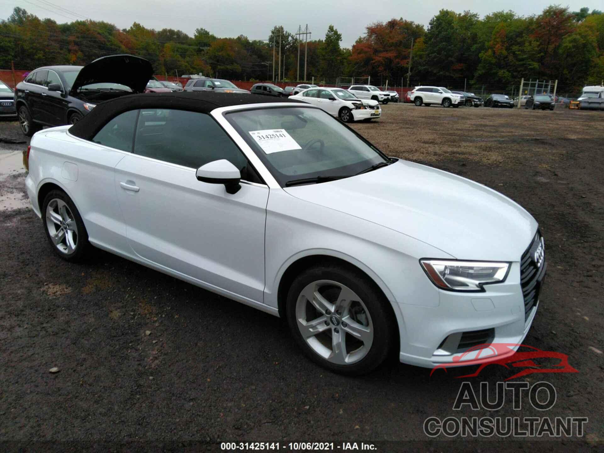 AUDI A3 CABRIOLET 2018 - WAU78LFF2J1004791