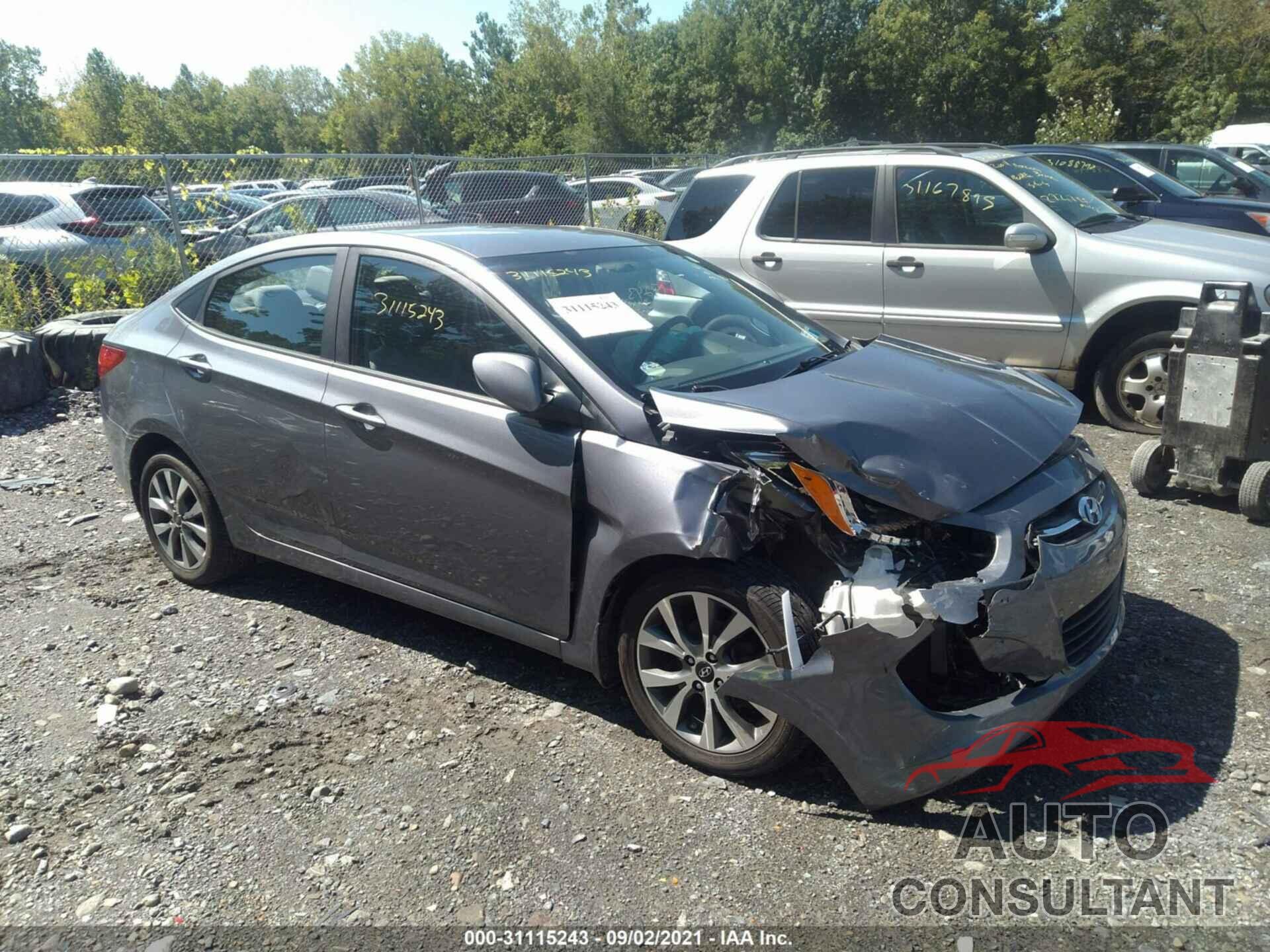 HYUNDAI ACCENT 2016 - KMHCU4AE0GU081986