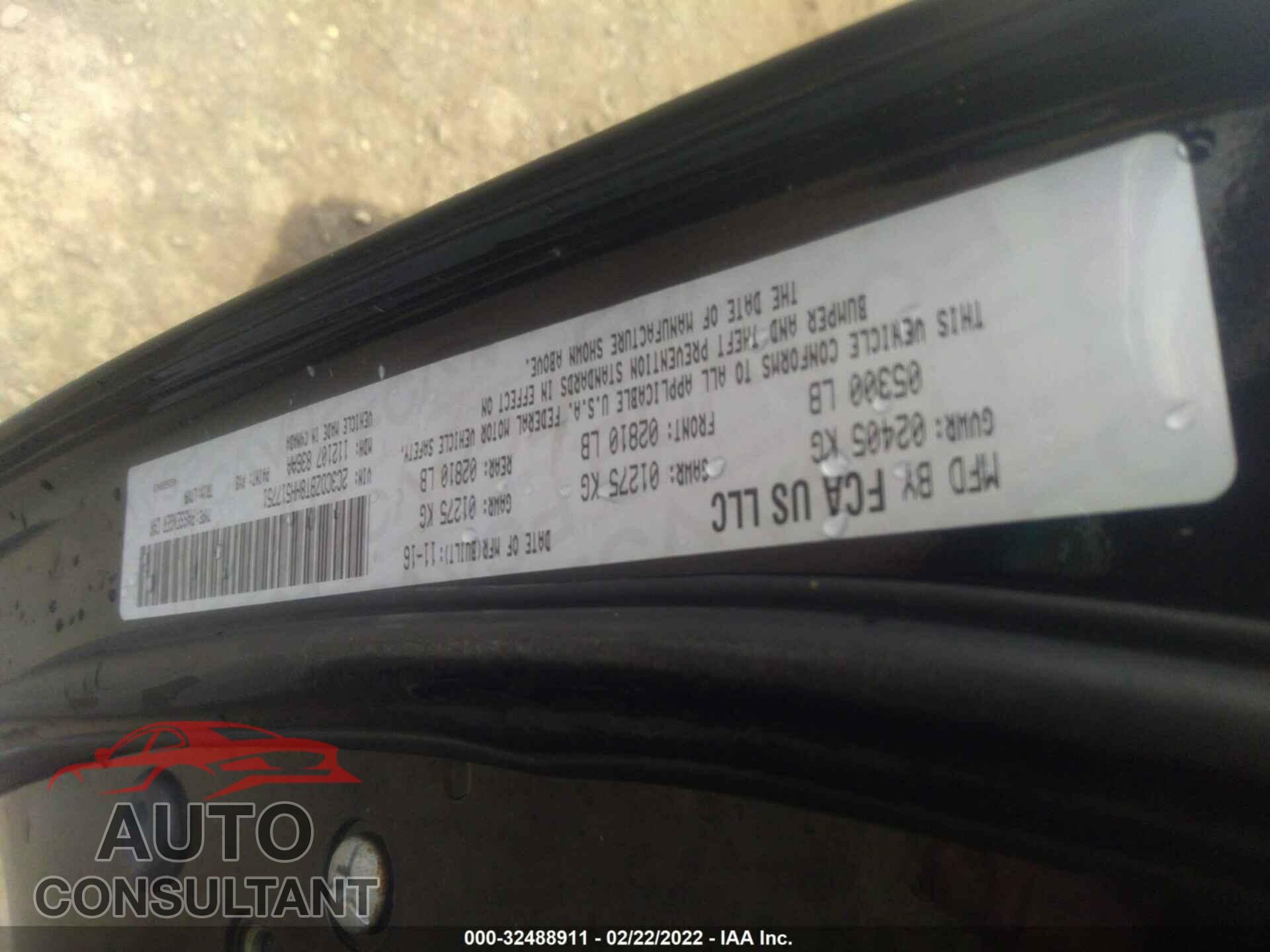 DODGE CHALLENGER 2017 - 2C3CDZBT8HH517751