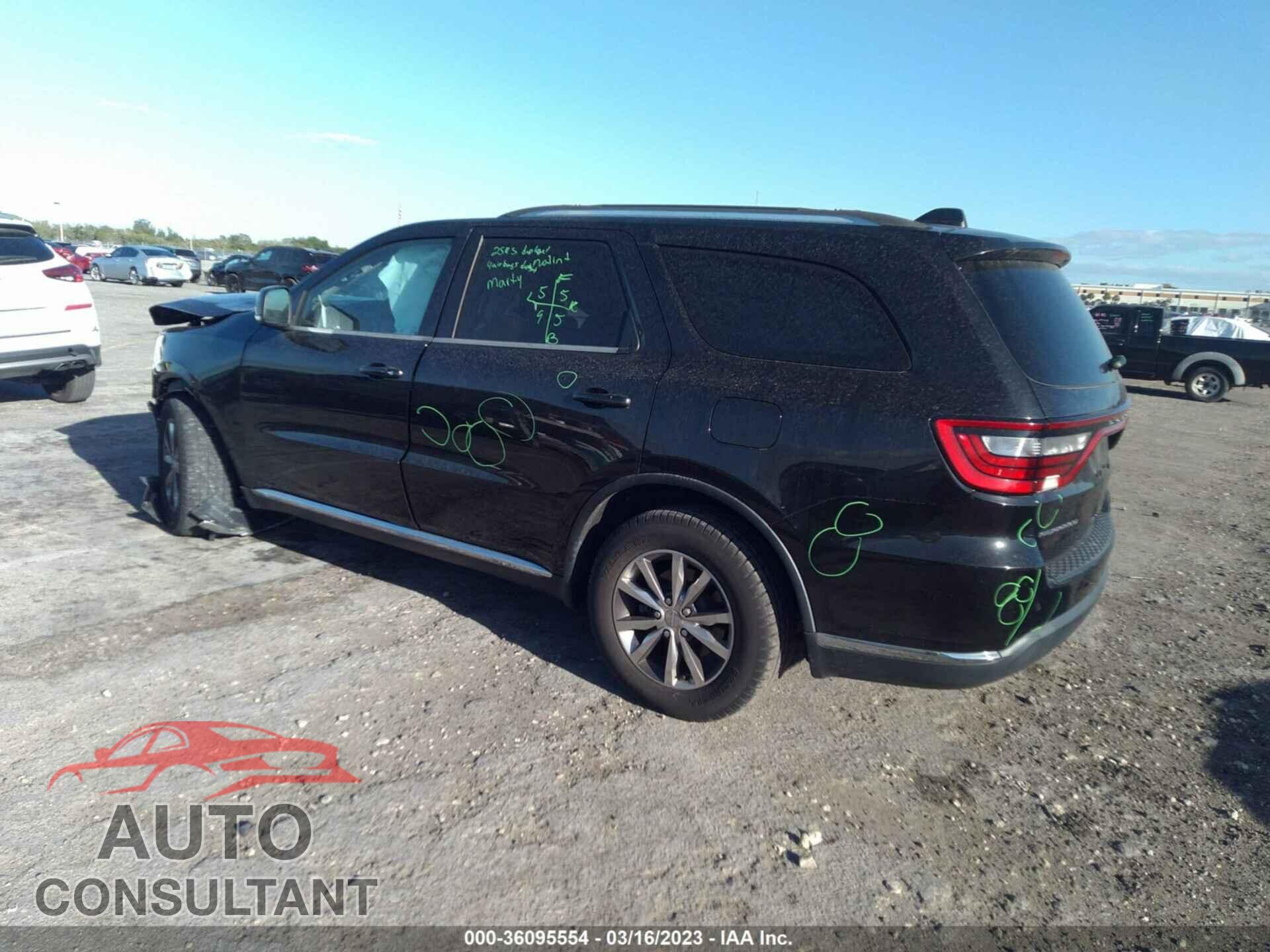 DODGE DURANGO 2016 - 1C4RDHDG3GC301193