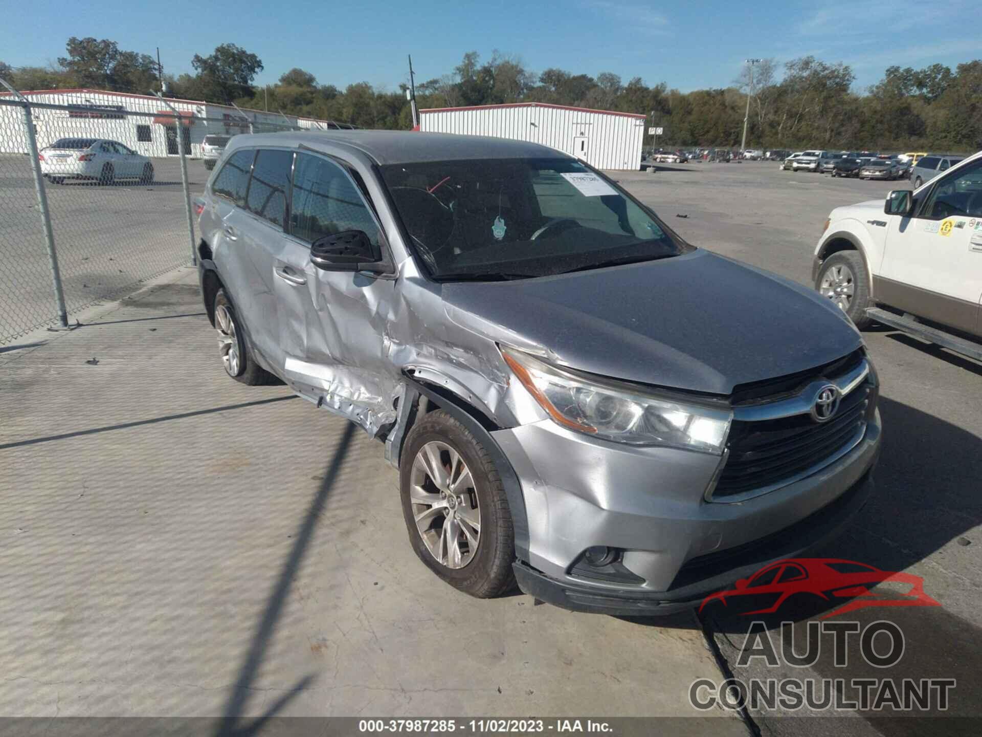 TOYOTA HIGHLANDER 2016 - 5TDZKRFH6GS184290