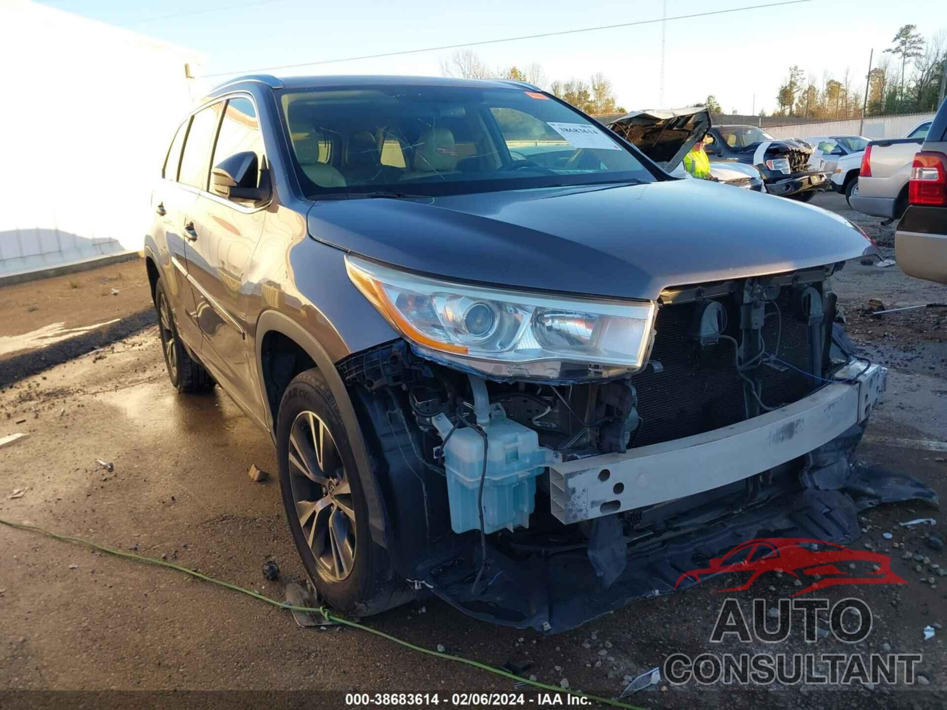 TOYOTA HIGHLANDER 2016 - 5TDKKRFHXGS154078