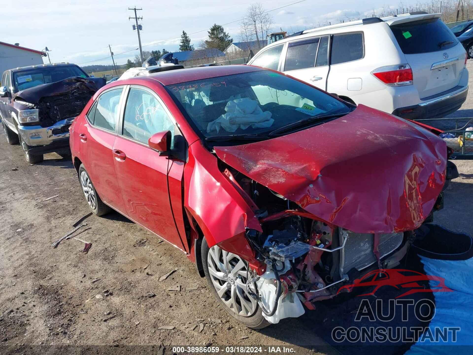 TOYOTA COROLLA 2019 - 2T1BURHE5KC176066