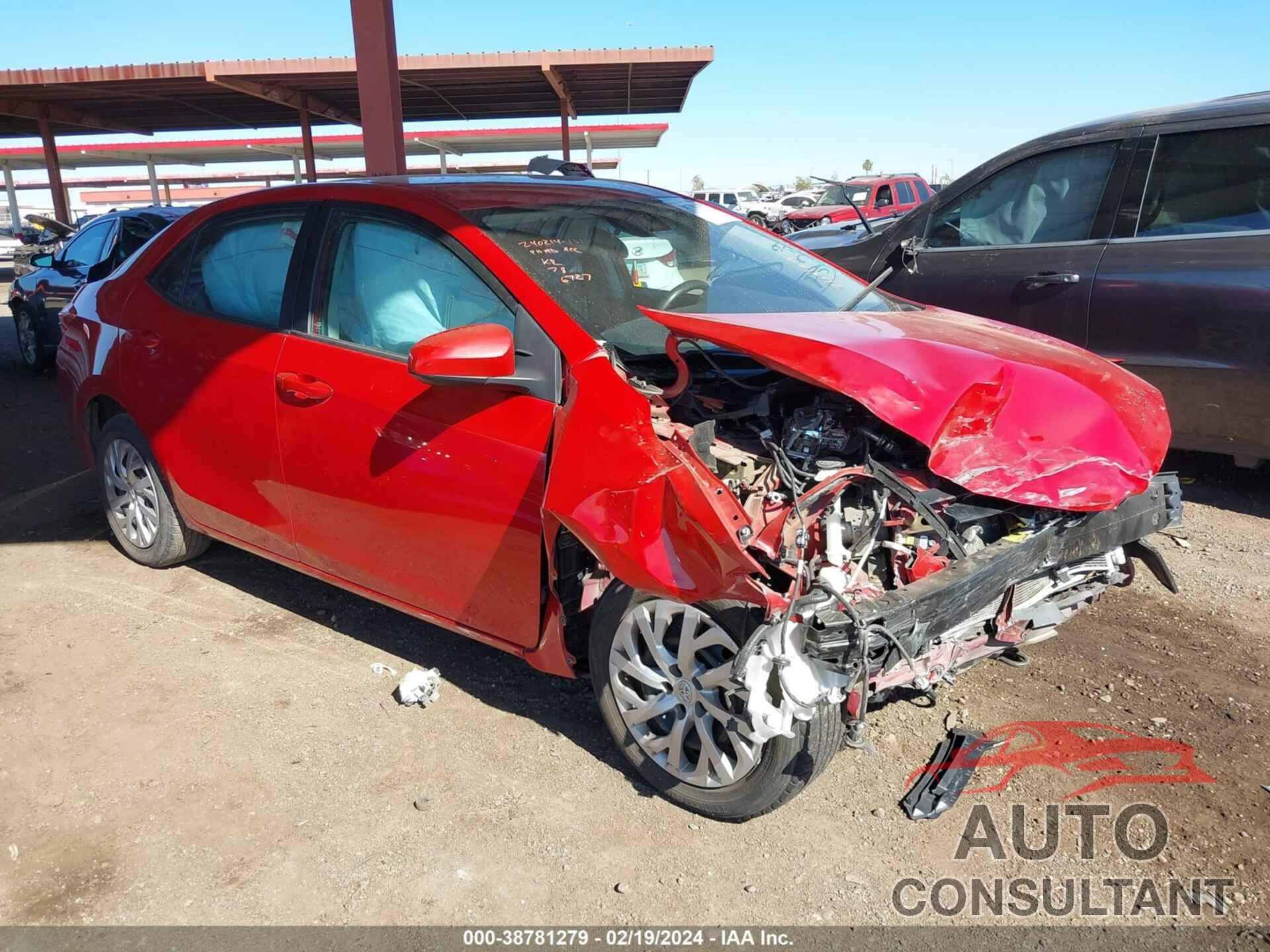 TOYOTA COROLLA 2017 - 2T1BURHEXHC936727