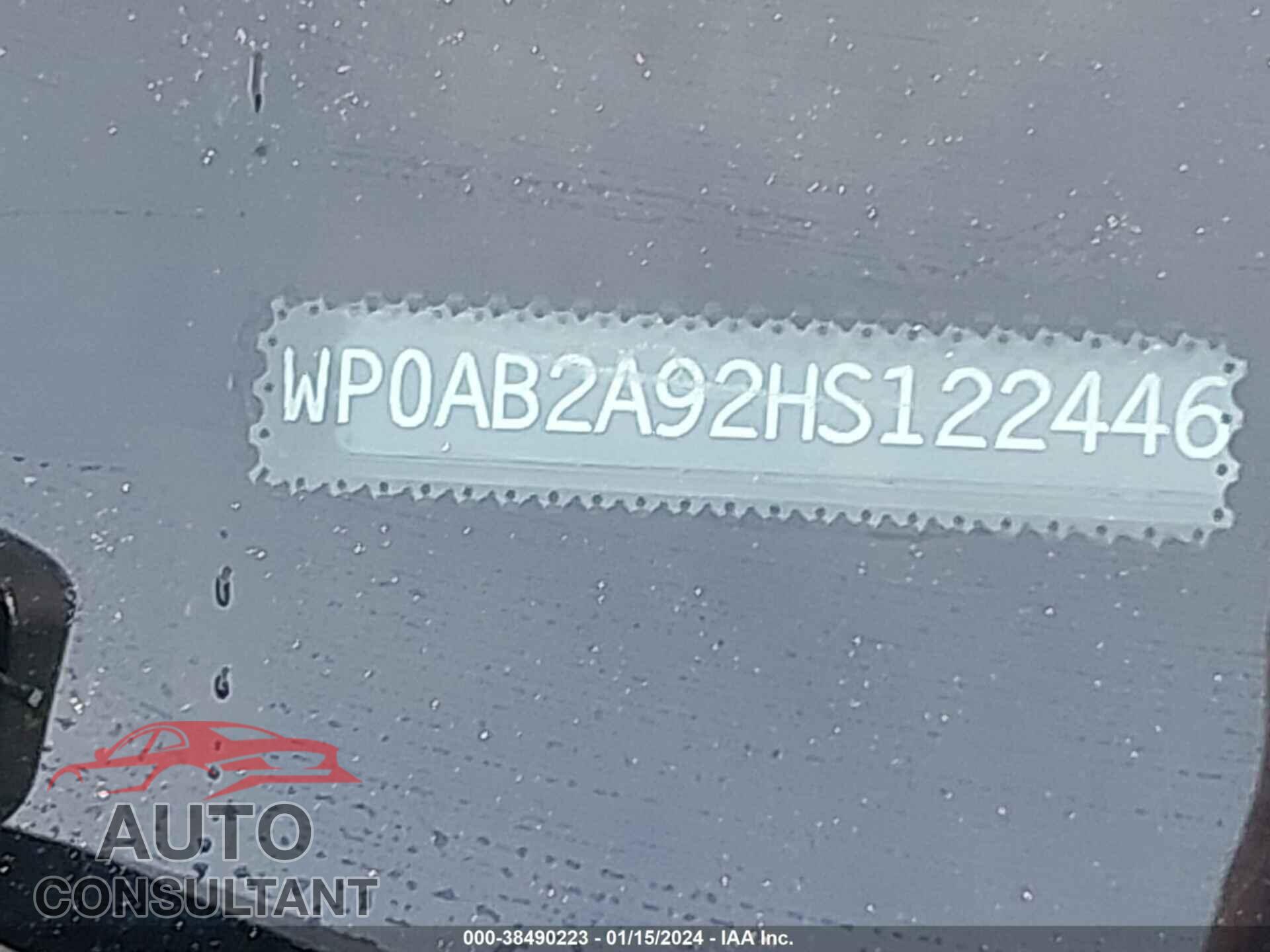 PORSCHE 911 2017 - WP0AB2A92HS122446